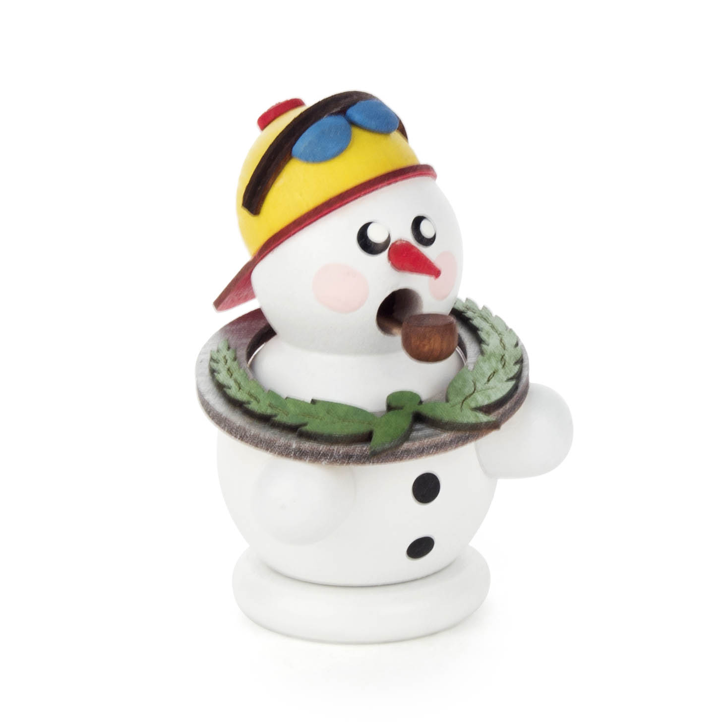 Mini-Räuchermann Schneemann Sieger mit Lorbeerkranz im Dregeno Online Shop günstig kaufen