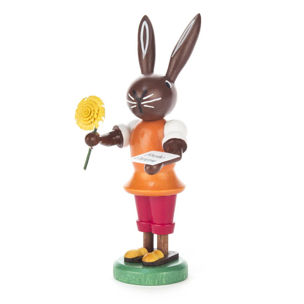 Hase mit Blume und Karte  
