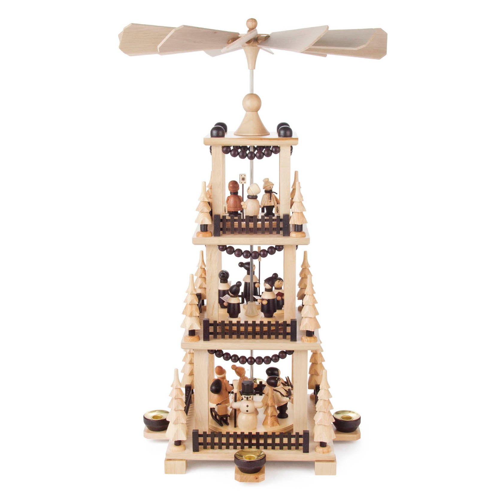 Pyramide "Weihnachtszeit", 3-stöckig, für Kerzen d=14mm im Dregeno Online Shop günstig kaufen