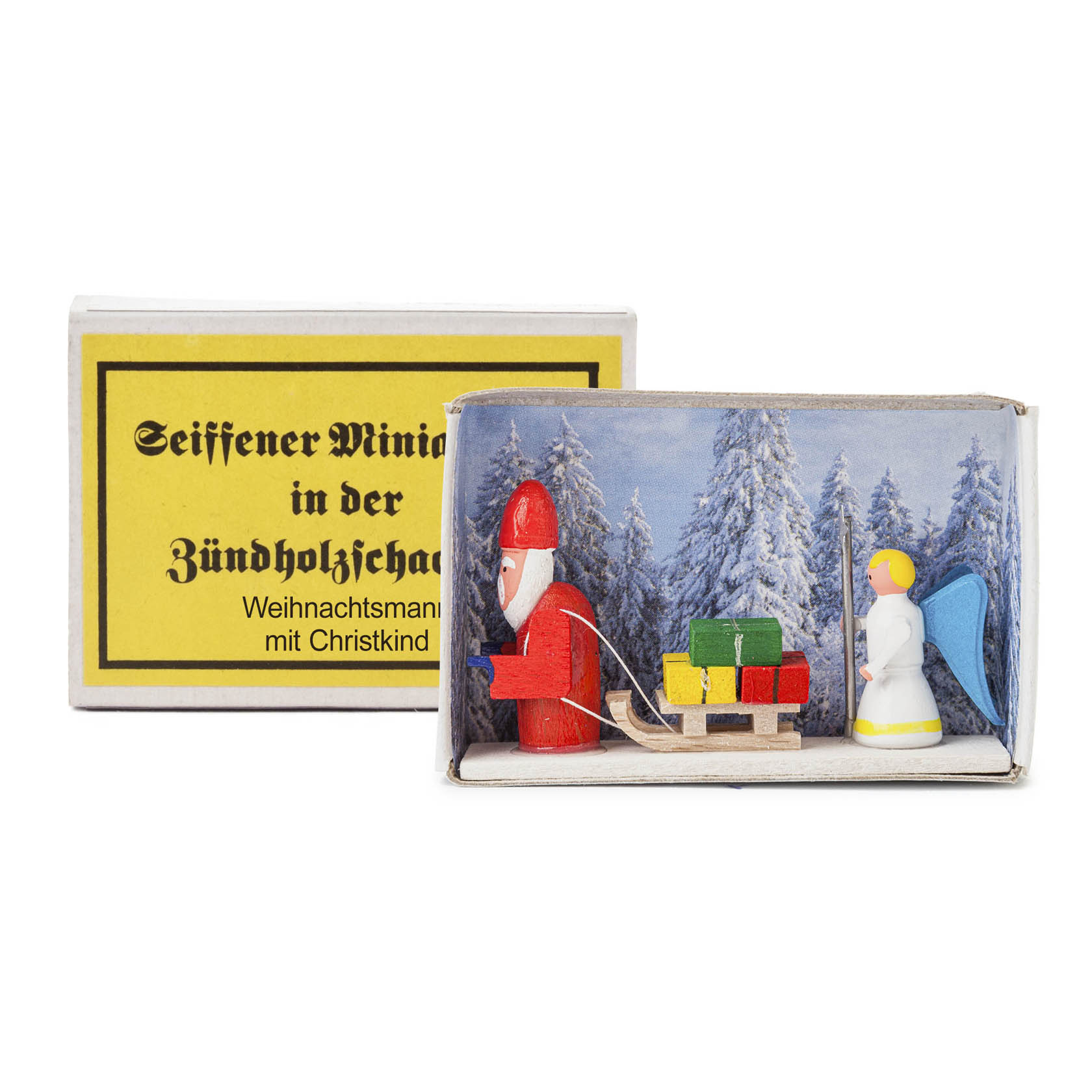 Zündholzschachtel Weihnachtsmann mit Christkind im Dregeno Online Shop günstig kaufen