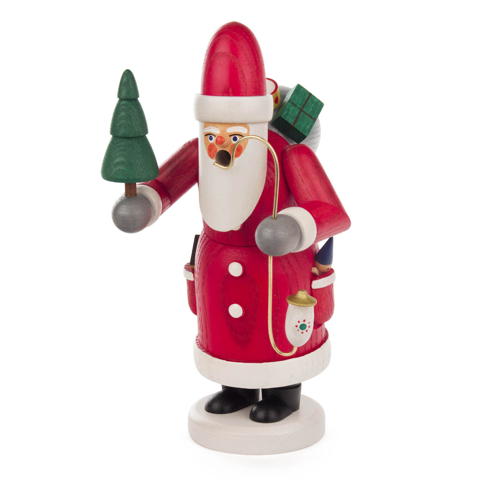 Räuchermann Weihnachtsmann, lasiert mit Baum im Dregeno Online Shop günstig kaufen