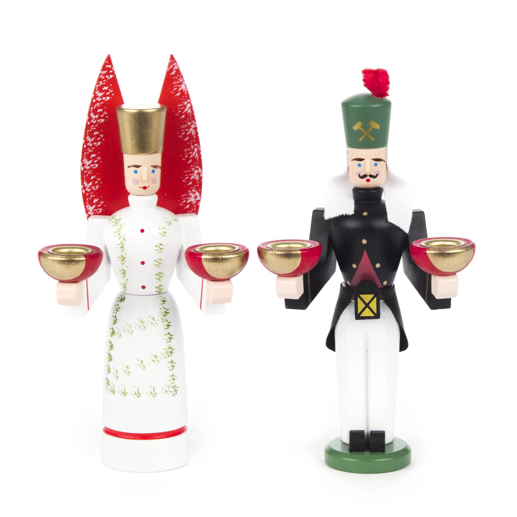 Engel und Bergmann, rote Flügel, getupft, für Kerzen d=10mm im Dregeno Online Shop günstig kaufen