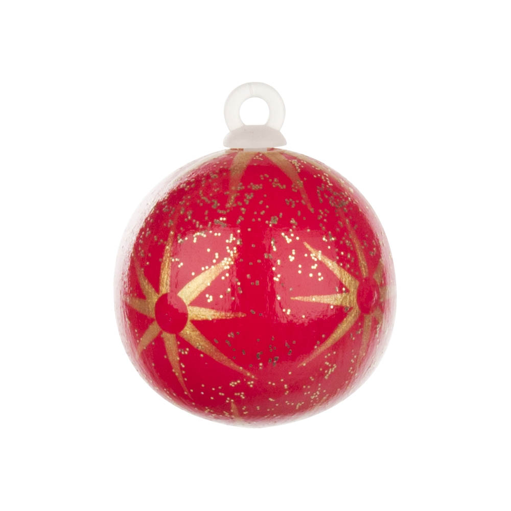 Weihnachtsbaumkugel 3,0cm 6 Sterne rot, ohne faden im Dregeno Online Shop günstig kaufen
