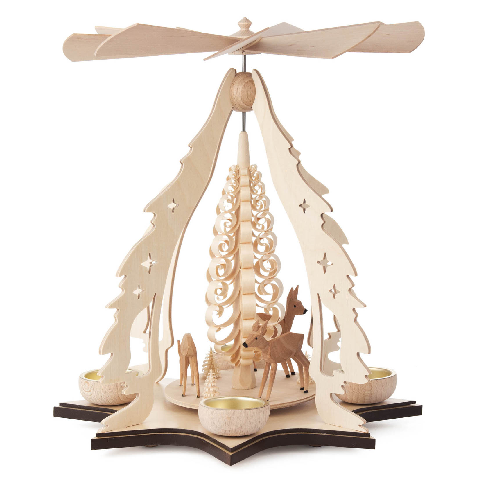 Pyramide mit Rehen, für Teelichte im Dregeno Online Shop günstig kaufen