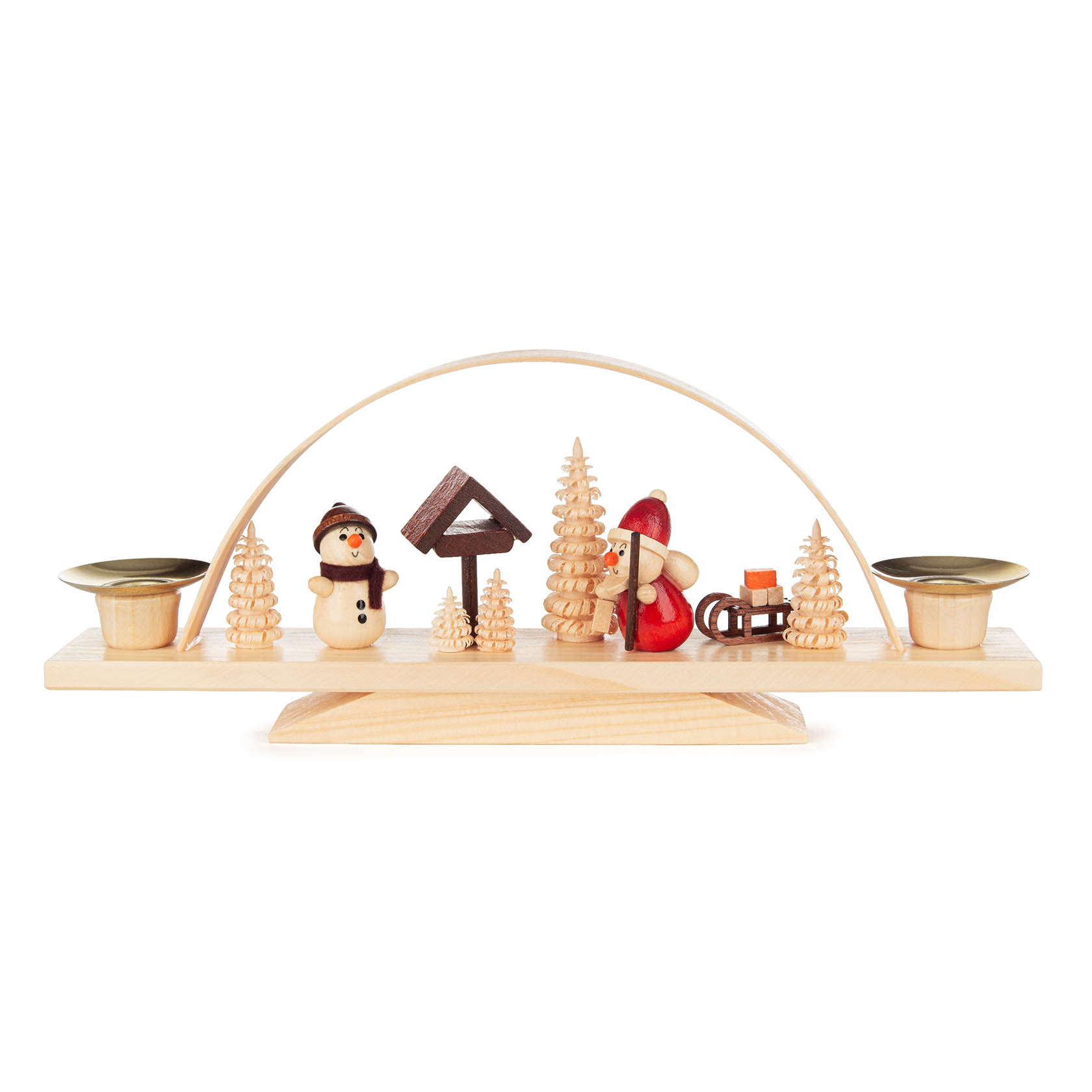 Schwibbogen Weihnachtsmann und Schnemann für Kerzen d=14mm im Dregeno Online Shop günstig kaufen