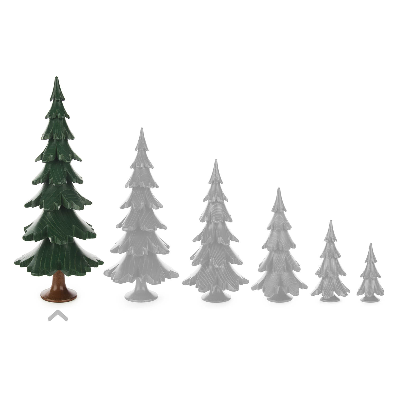 Massivholzbaum grün lasiert, 24,5cm