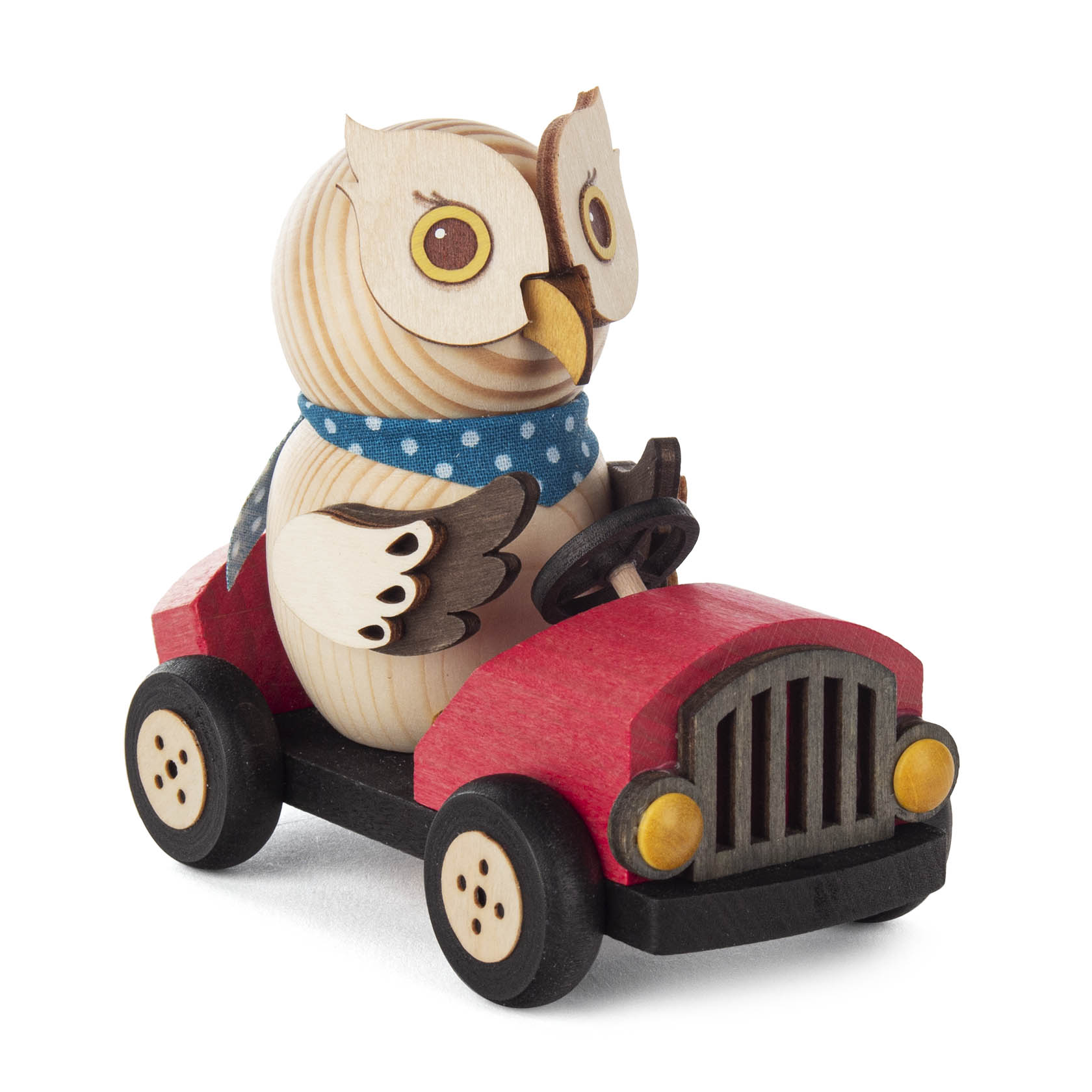 wooden owl with car red im Dregeno Online Shop günstig kaufen