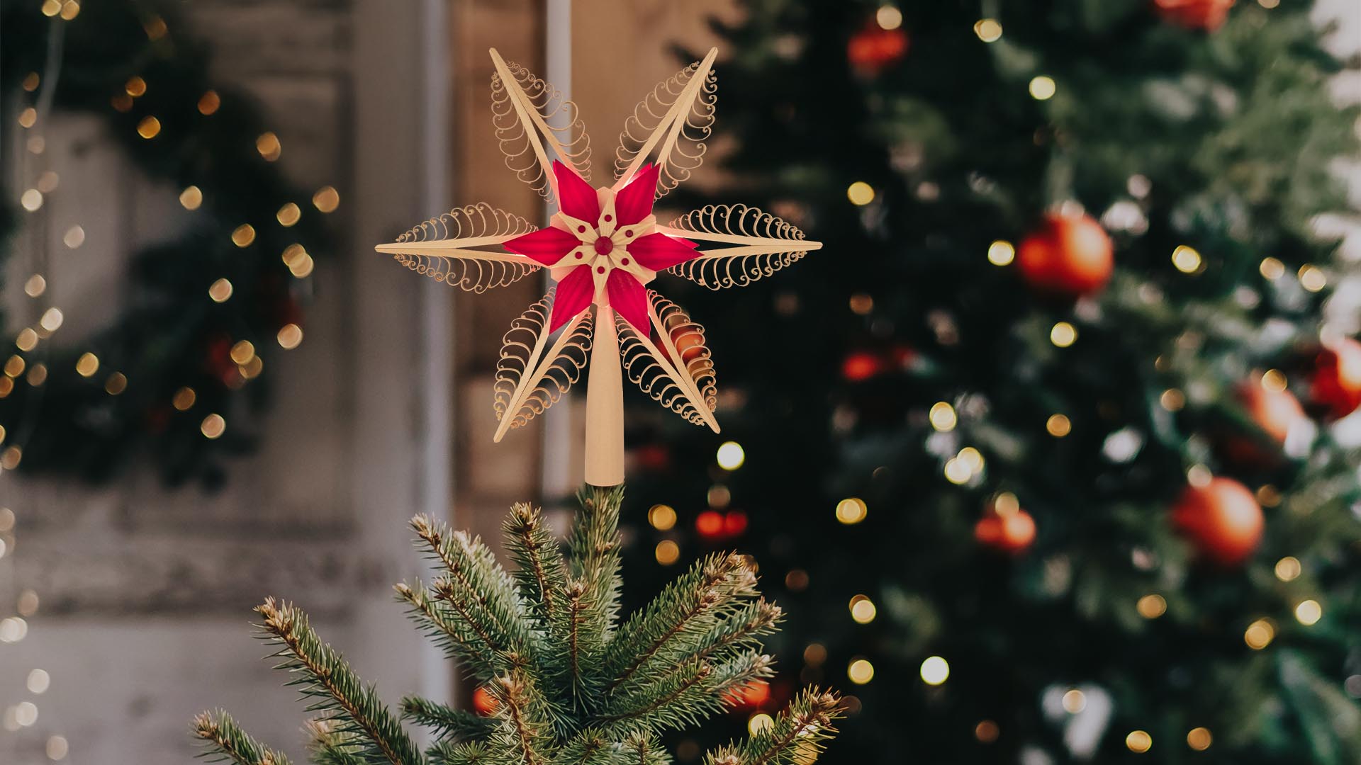 Elektrische beleuchtete Christbaumspitze Spanstern