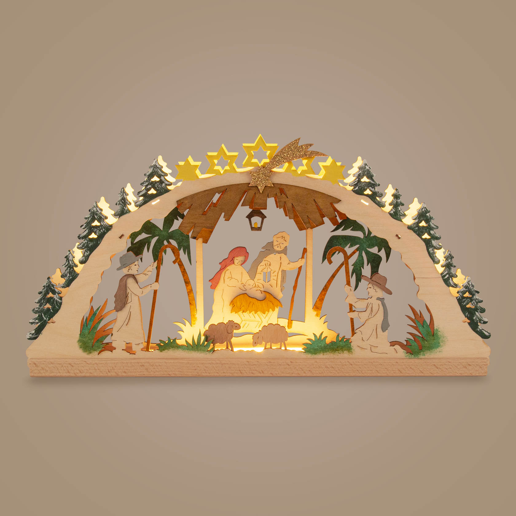 wooden kit candle arc LED