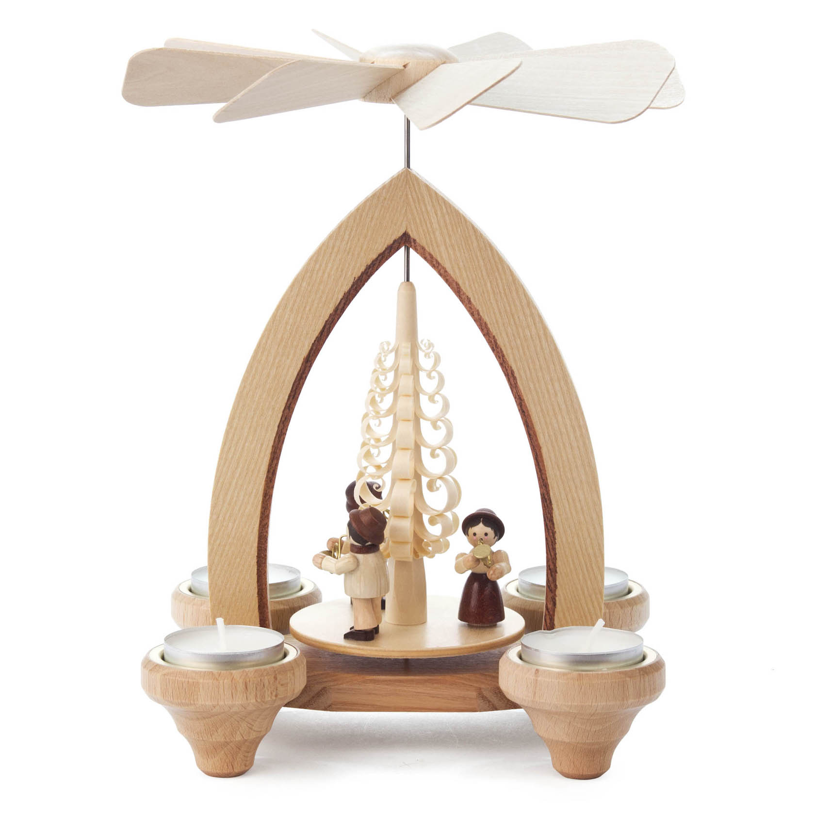 Pyramide mit Bläsertrio, für Teelichte im Dregeno Online Shop günstig kaufen