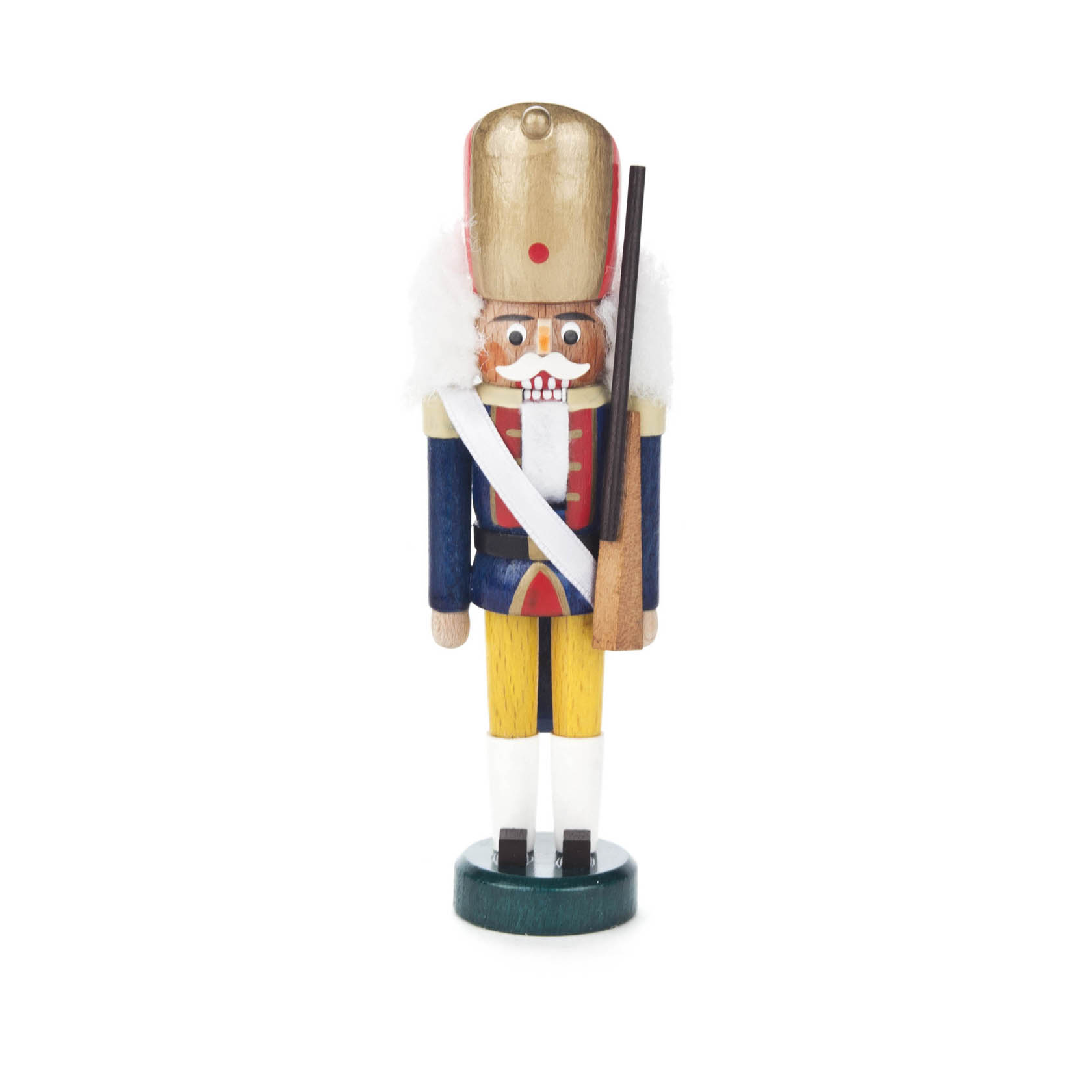 Nussknacker Preuße blau-gelb, 14cm