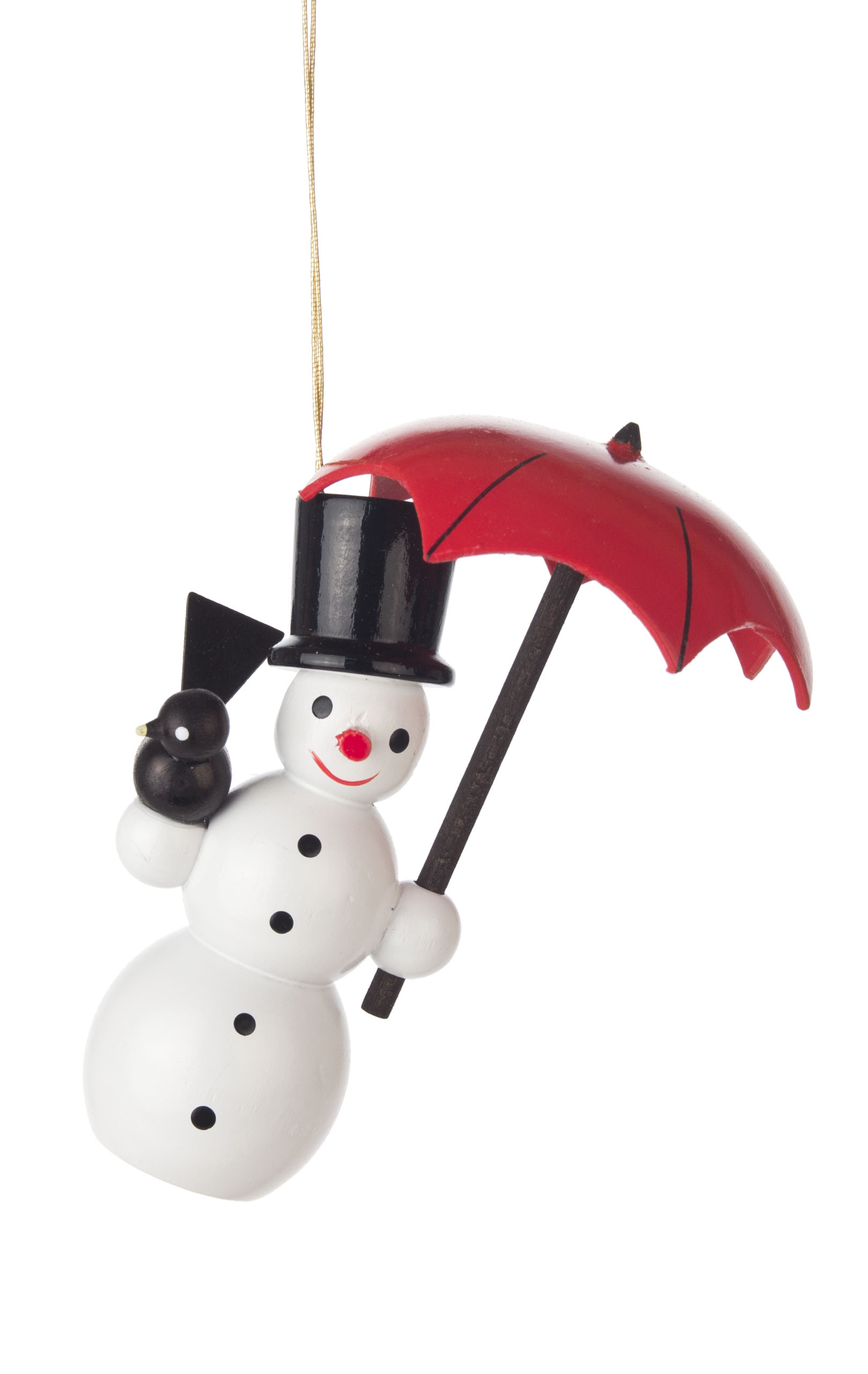 Behang Schneemann mit offenem Schirm  