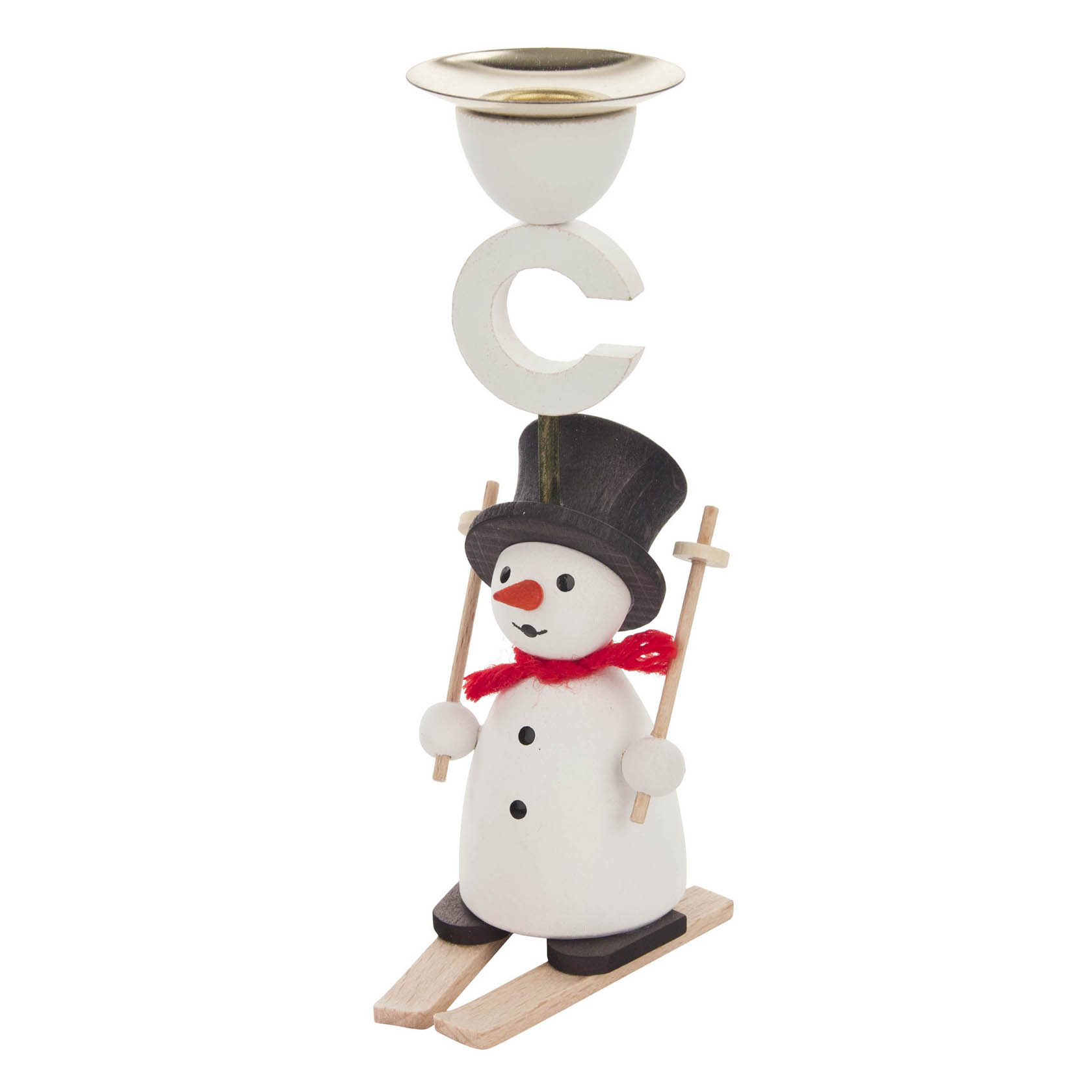 Behang Kerzenhalter Schneemann auf Ski für Kerzen 14mm im Dregeno Online Shop günstig kaufen