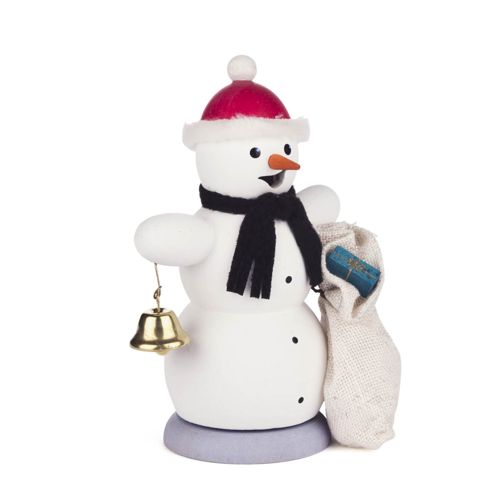 Räuchermann Schneemann mit Geschenksack im Dregeno Online Shop günstig kaufen