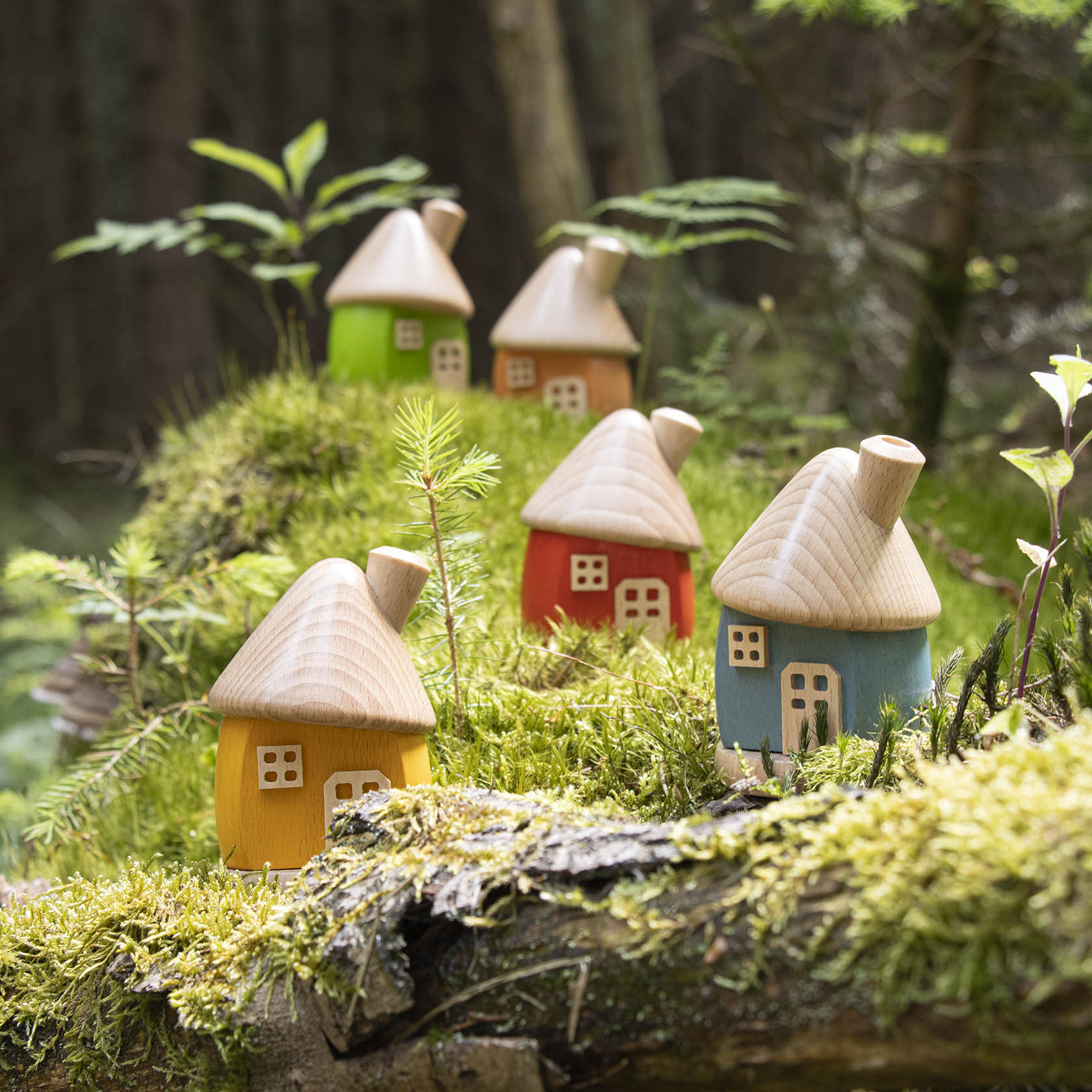 wooden smoker house red