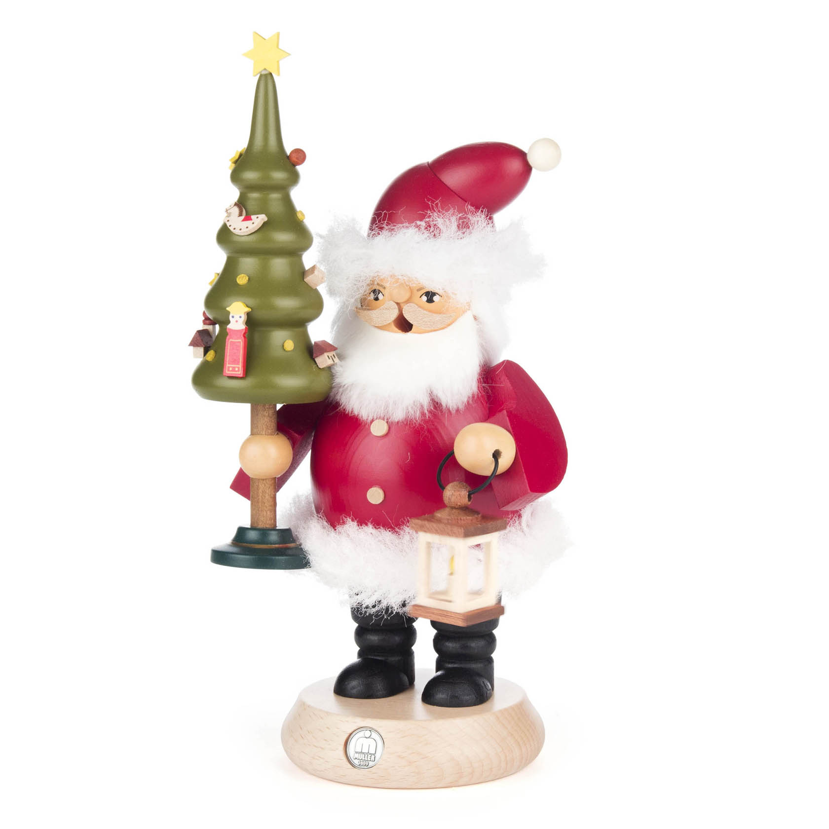 Räuchermann Weihnachtsmann mit Baum und Laterne im Dregeno Online Shop günstig kaufen