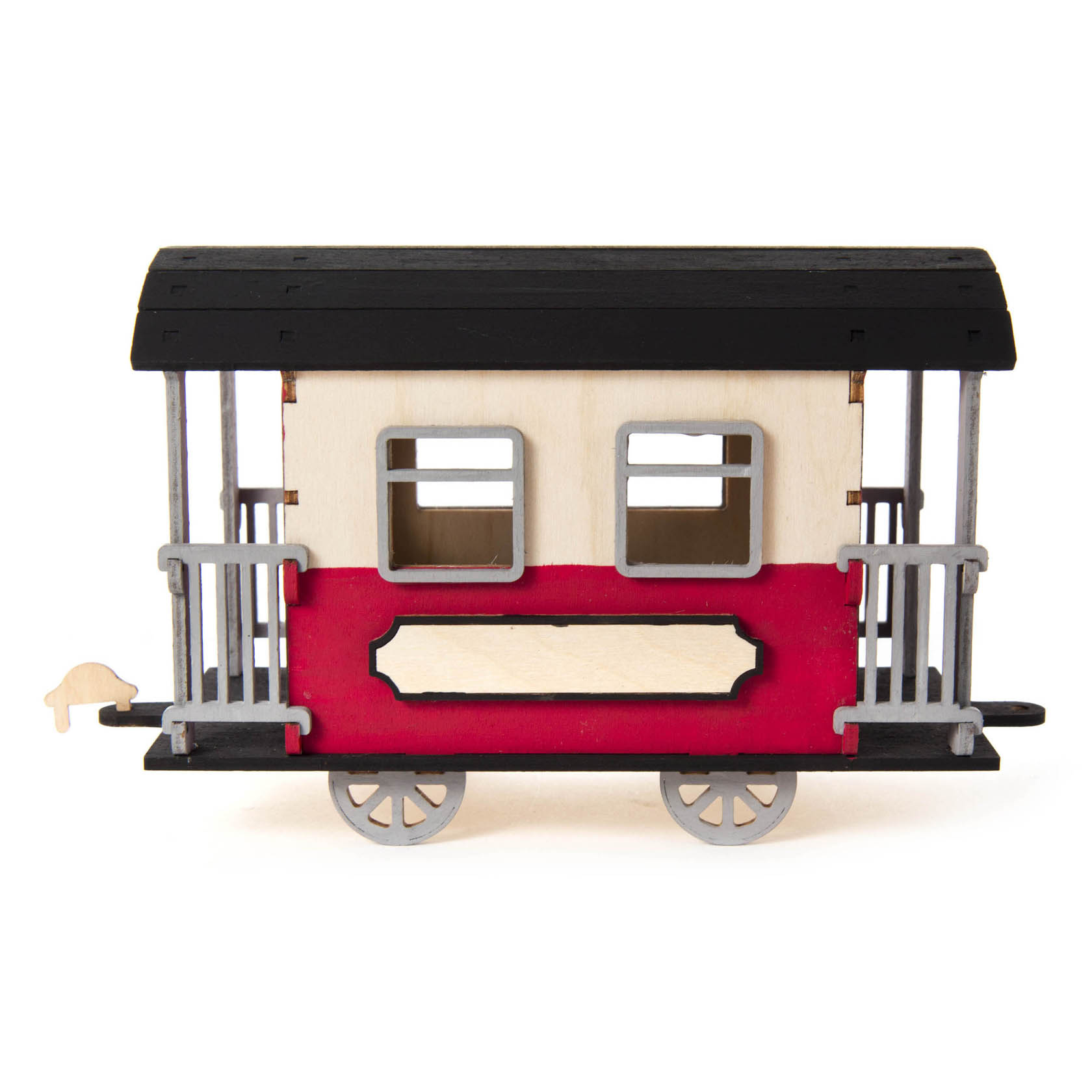 Bastelset Wagen auf Platte 20x8x12cm