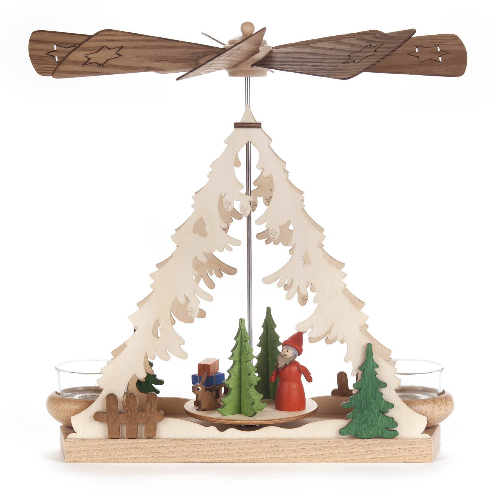 Pyramide mit Weihnachtsmann, für Teelichte im Dregeno Online Shop günstig kaufen