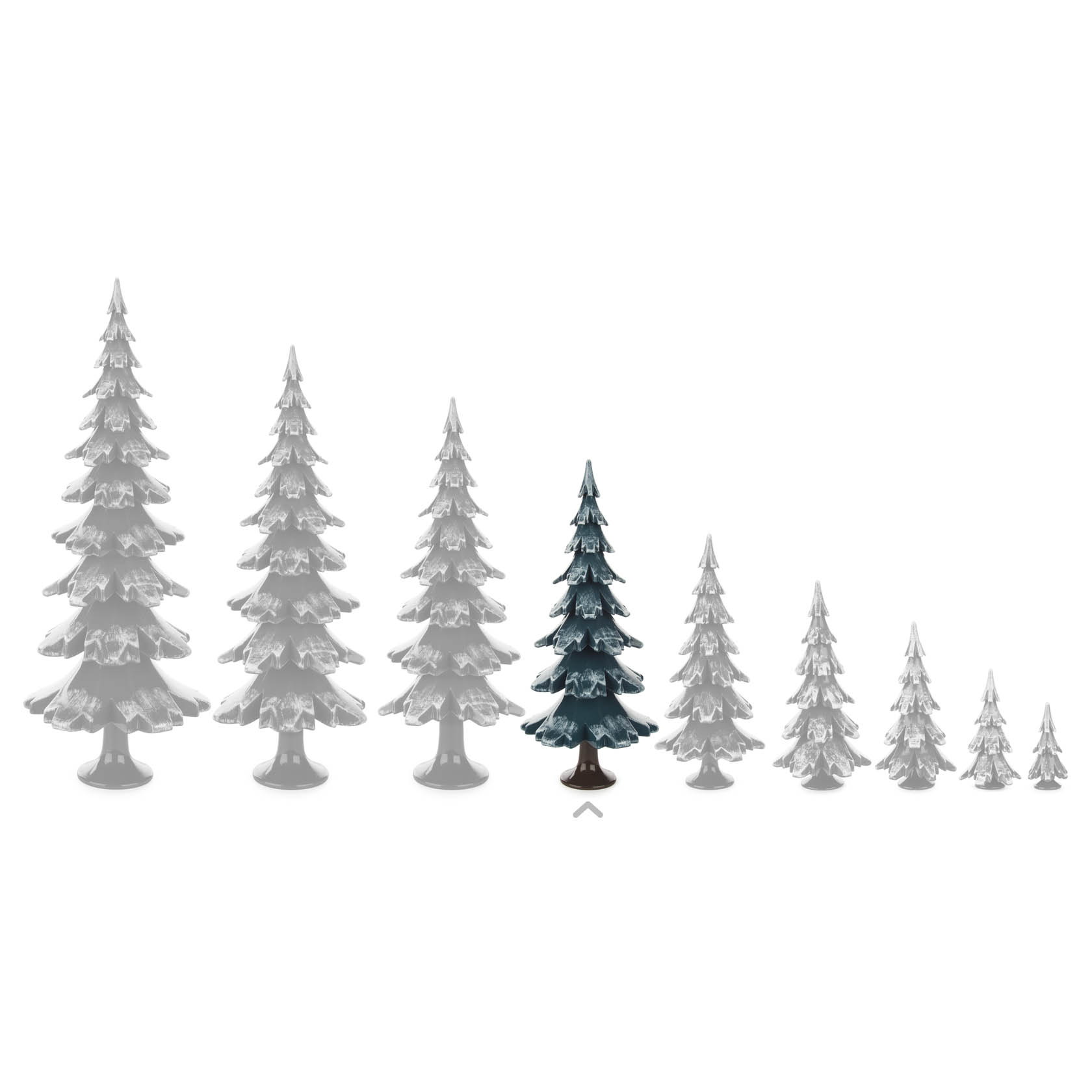 Massivholzbaum grün/weiß 24,5 cm