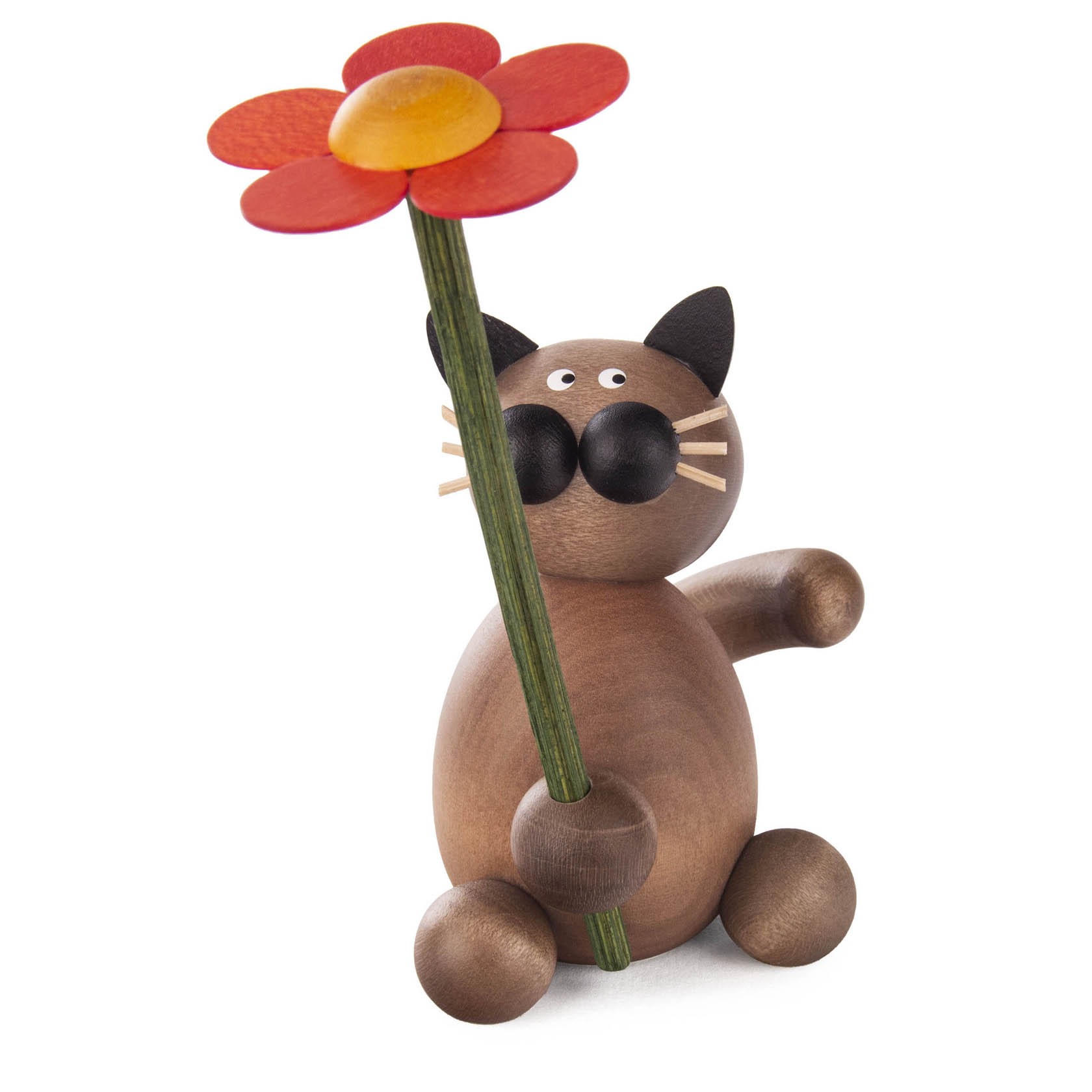 Katze Karli, grau schwarz mit Blume im Dregeno Online Shop günstig kaufen