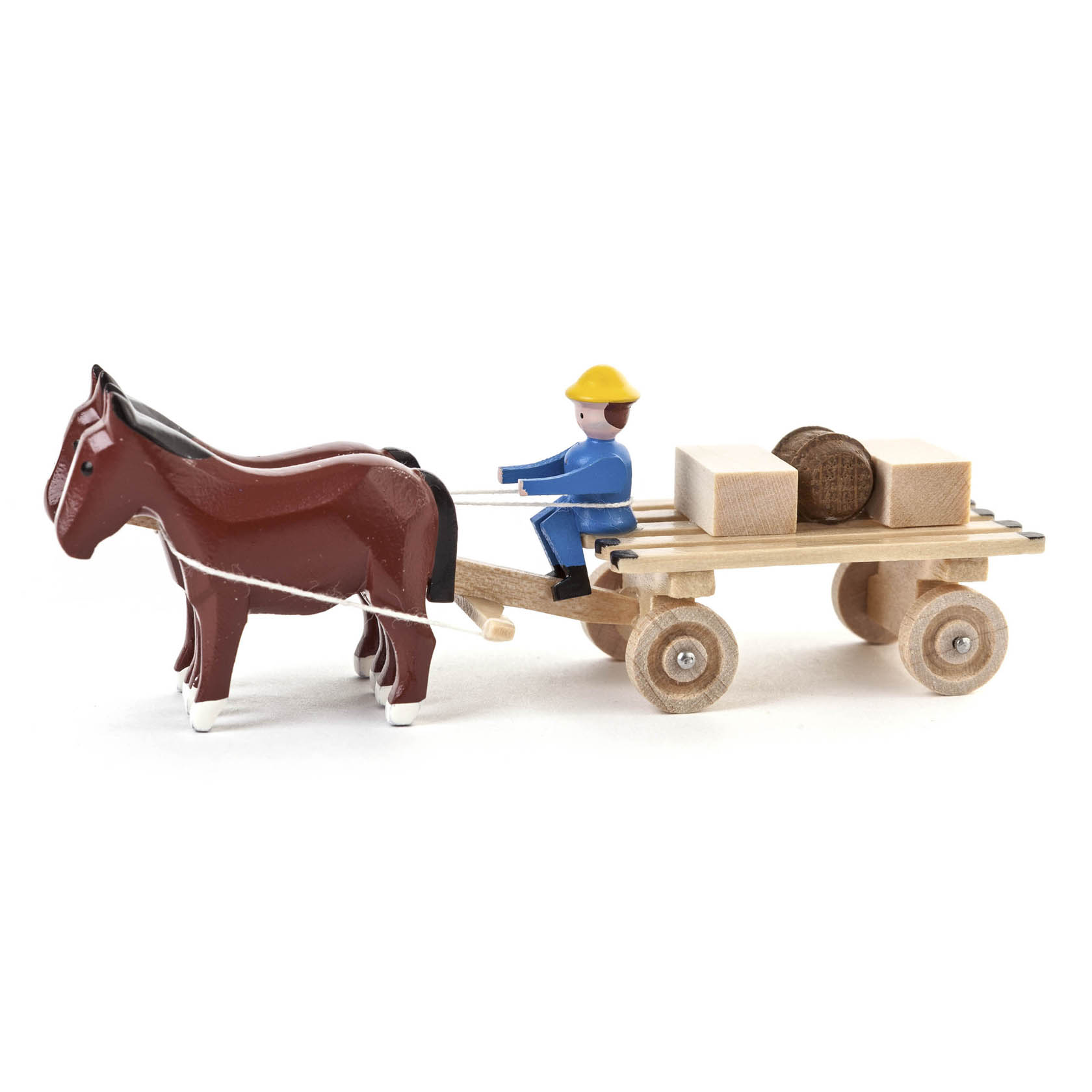 Gespann Pferde mit Lattenwagen und Kisten im Dregeno Online Shop günstig kaufen