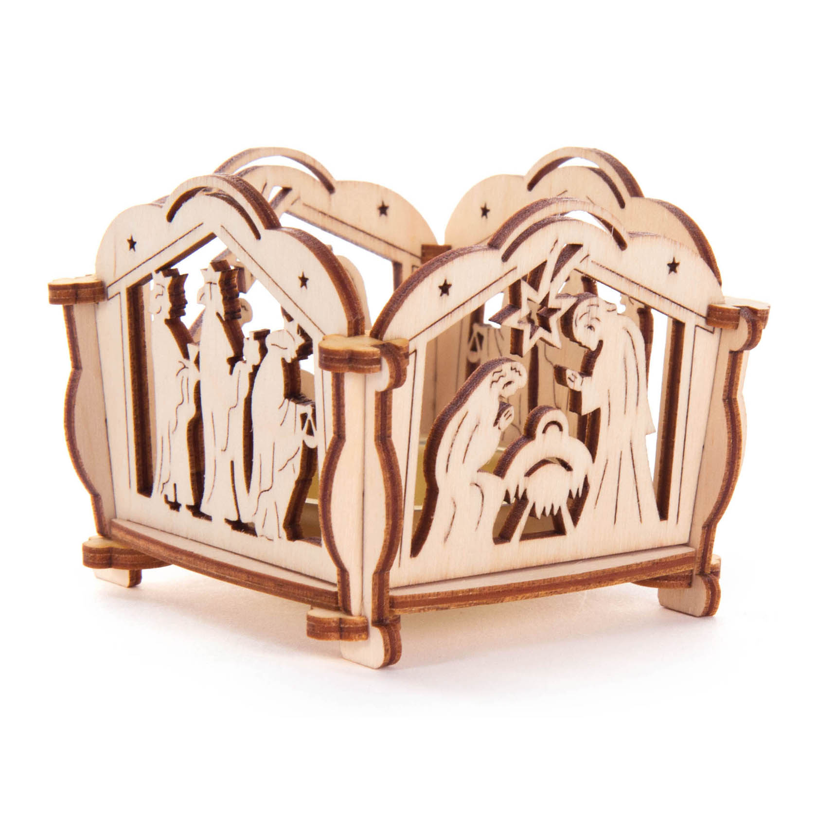 Bastelset Teelichthalter Motiv: Christi Geburt 7,3x5,8x7,3cm im Dregeno Online Shop günstig kaufen