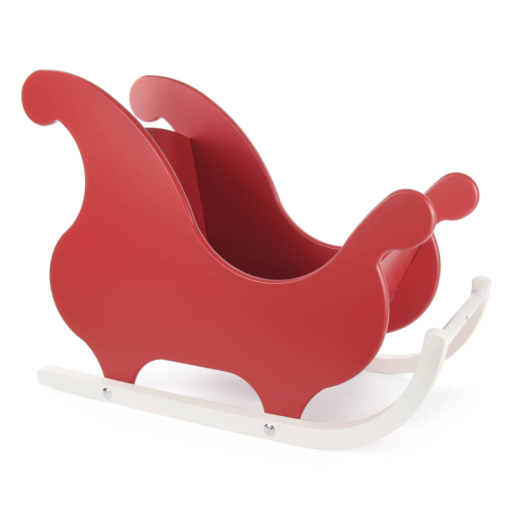 Puppenschlitten zum Schieben, rot