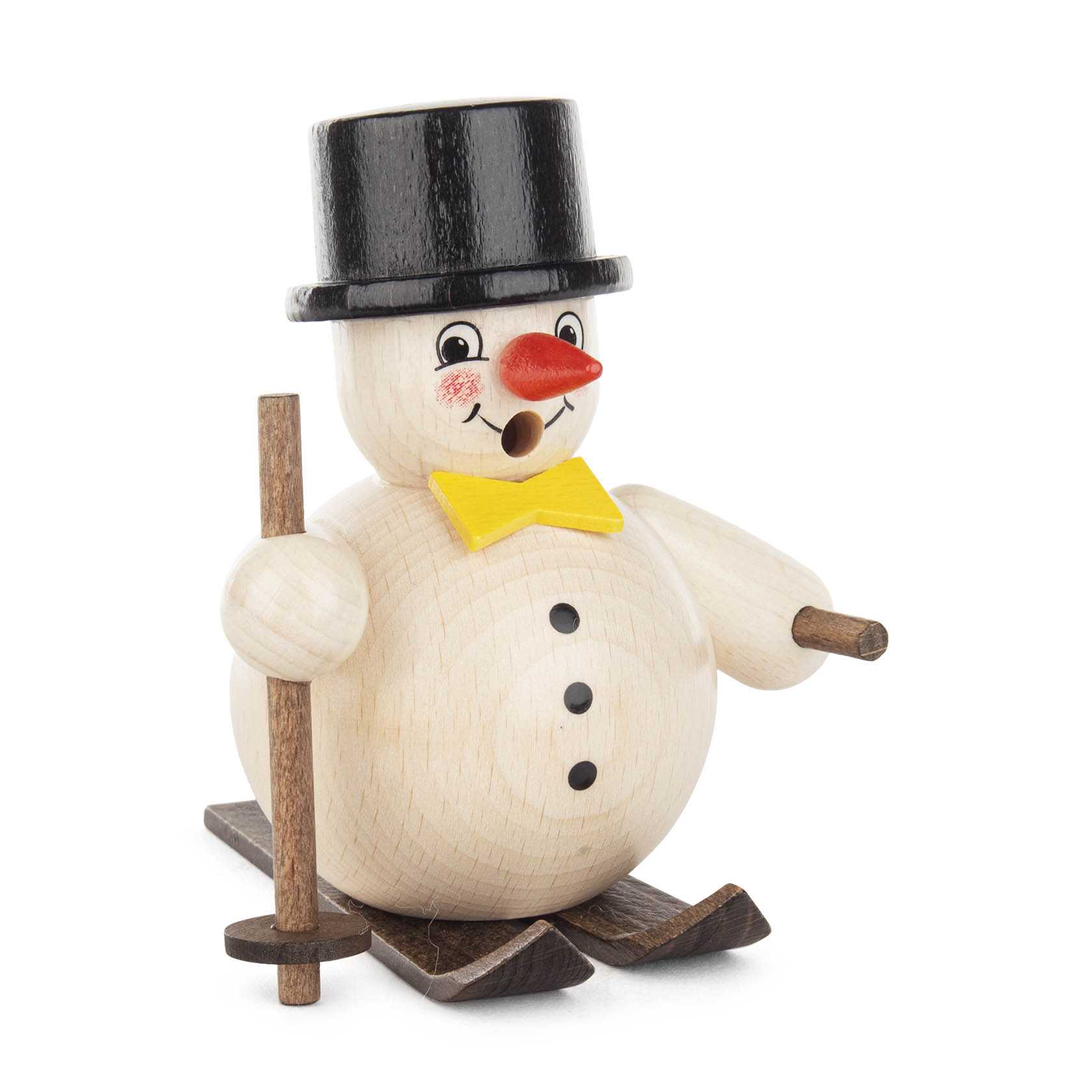 Räuchermann Schneemann auf Ski mit Zylinder im Dregeno Online Shop günstig kaufen