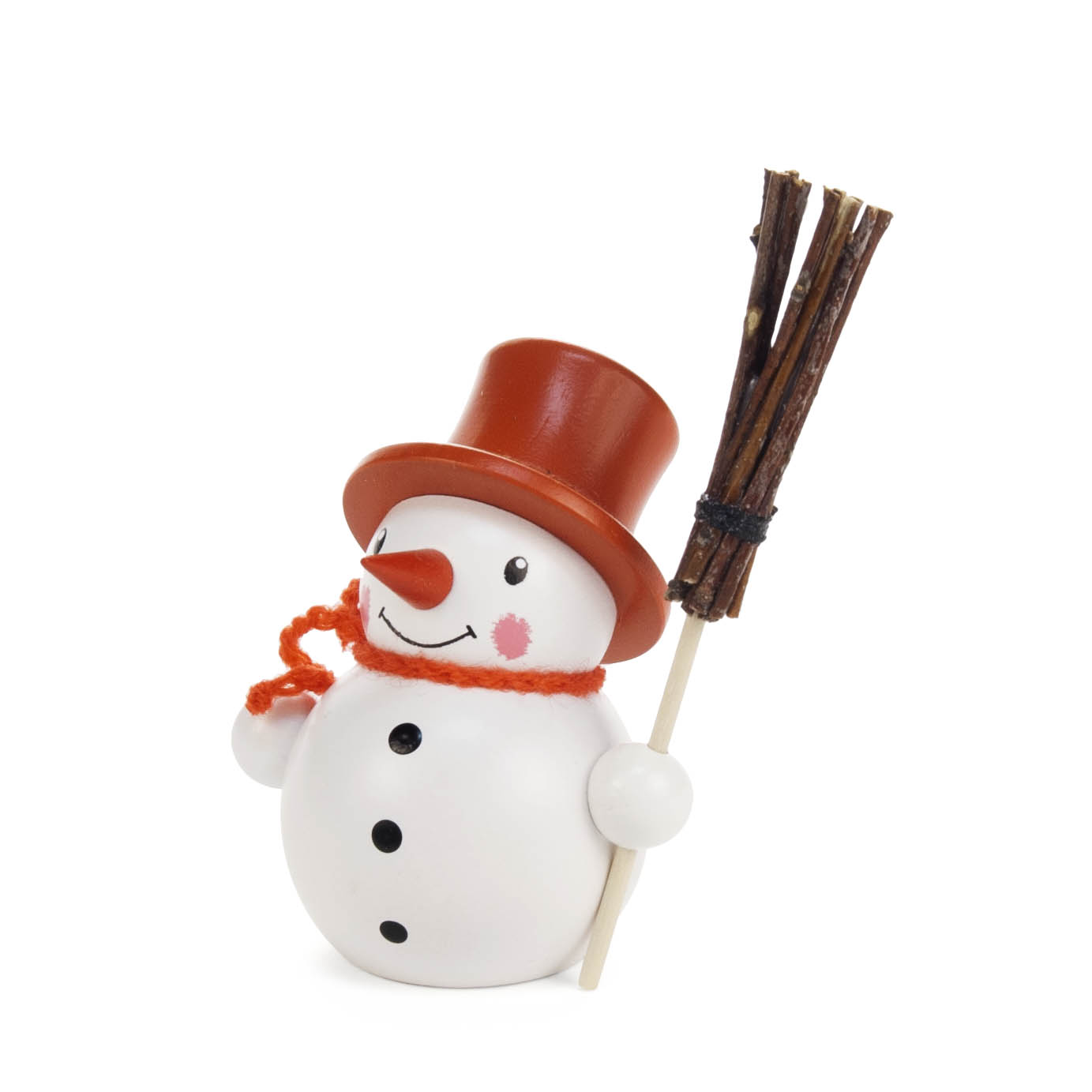 Schneemann mit Besen farbig, Bestückung für Vario-Leuchter
