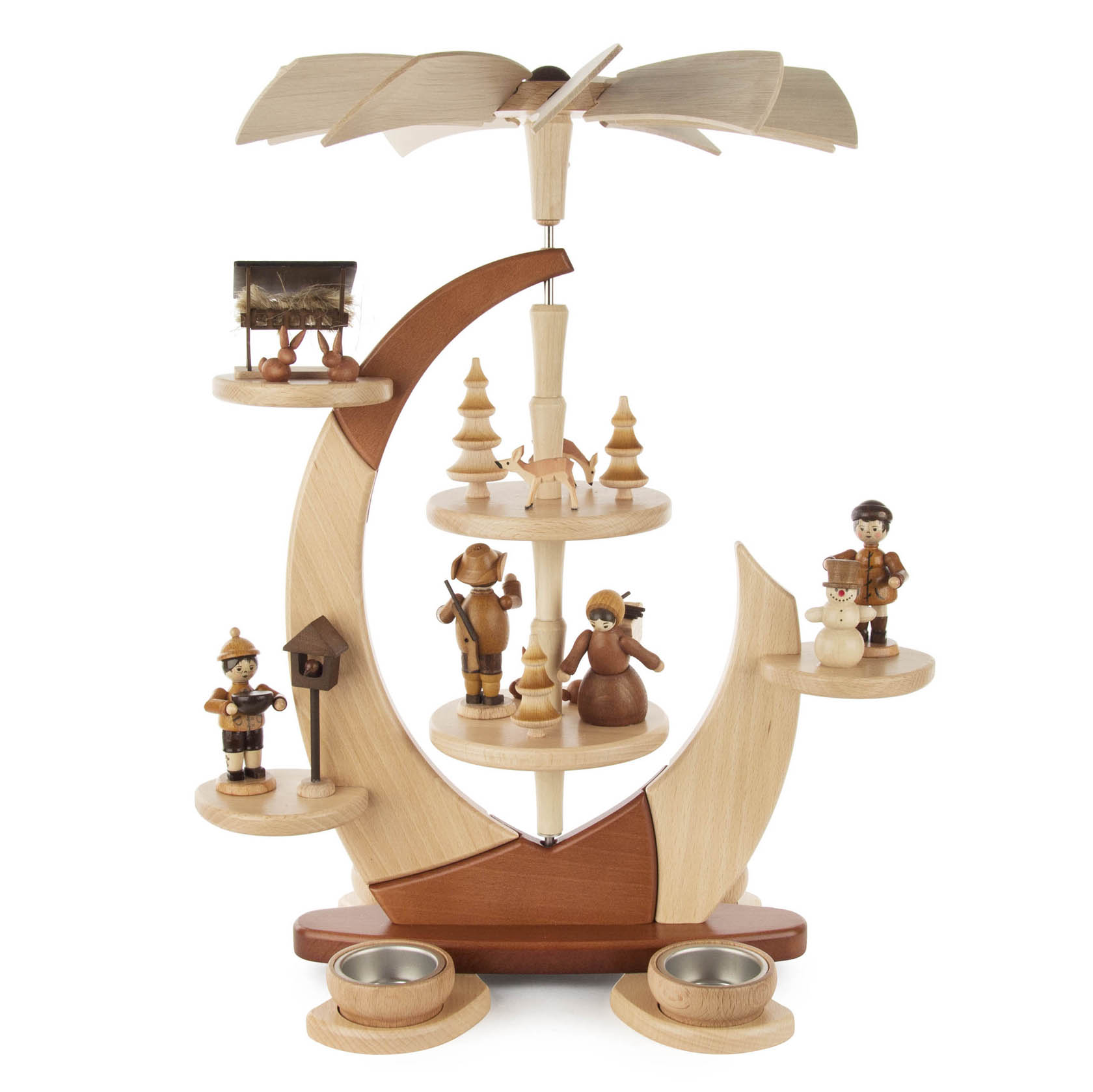 Pyramide "Segel" mit Waldfiguren, für Teelichte im Dregeno Online Shop günstig kaufen