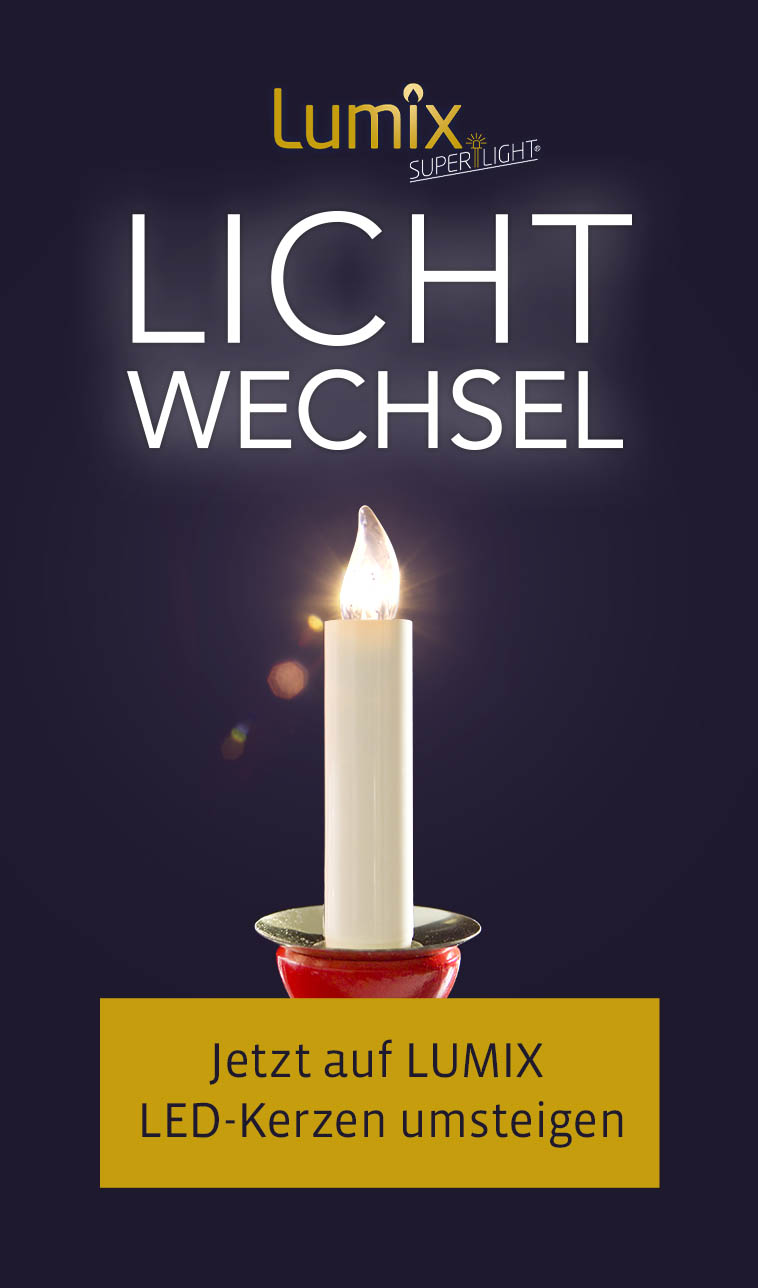 LUMIX LED-Kerzen für Erzgebirgsfiguren