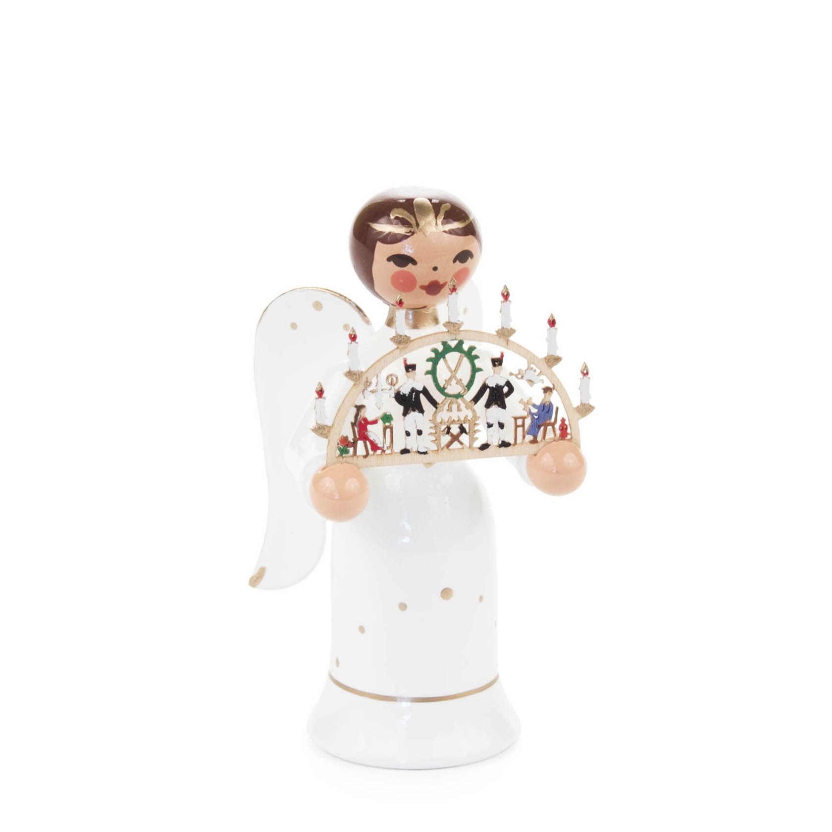 Miniatur Engel mit Schwibbogen "Erzgebirge" im Dregeno Online Shop günstig kaufen