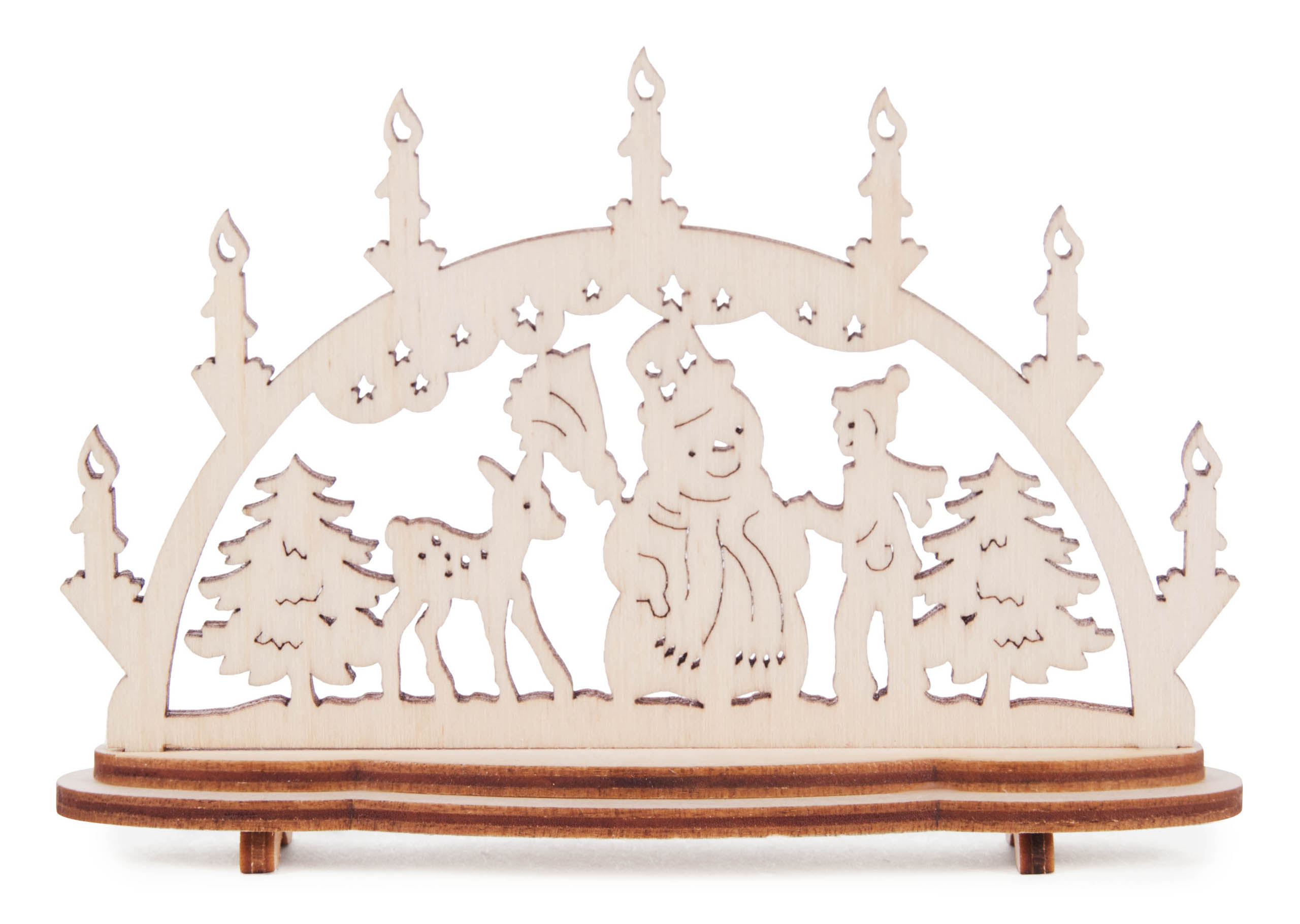 Bastelsatz Lichterbogen Schneemann 10x7x2,5cm