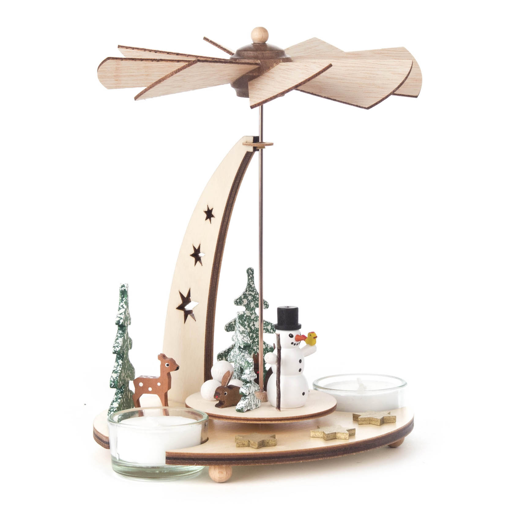 Pyramide mit Schneemann, für Teelichte im Dregeno Online Shop günstig kaufen