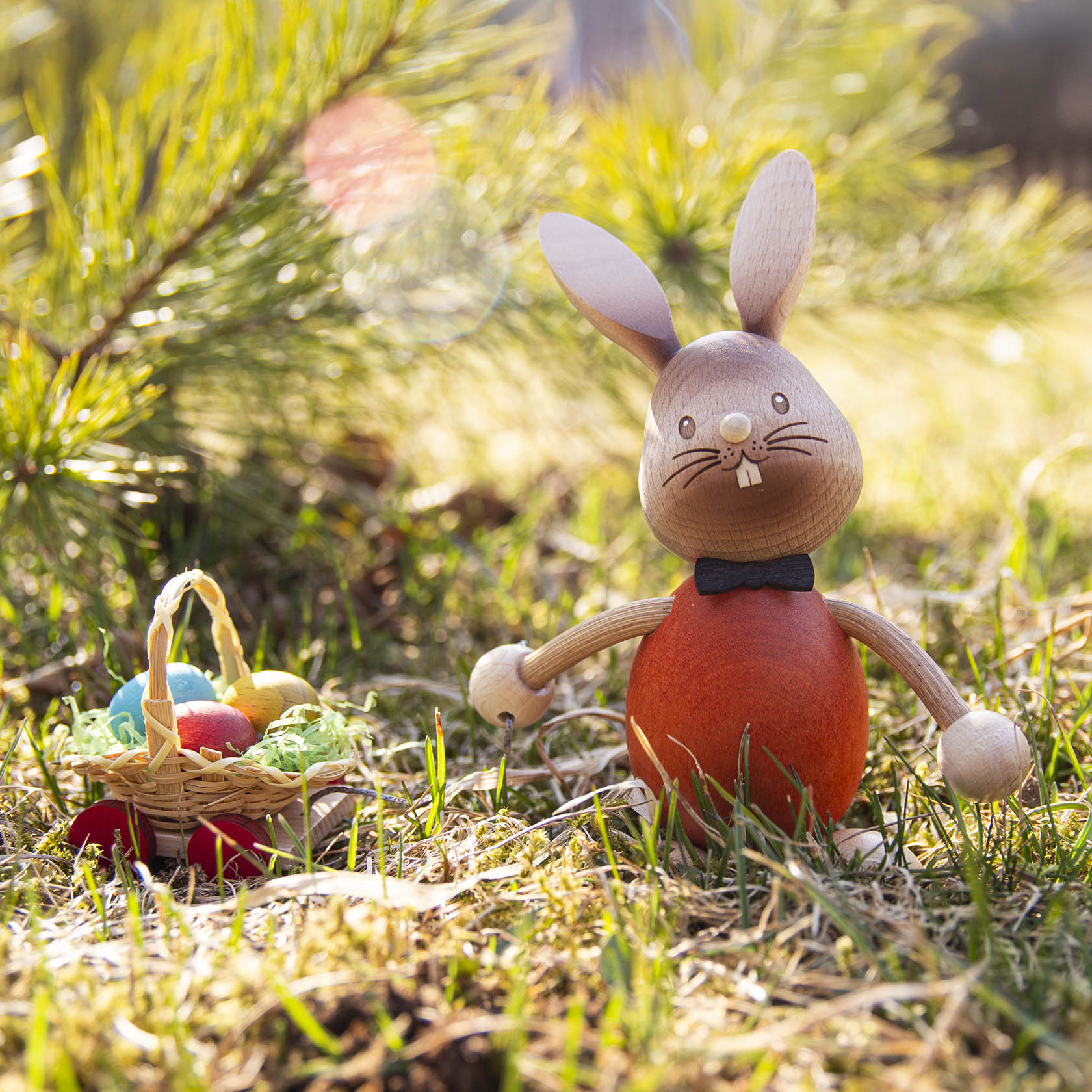 Hase "Stupsi" mit Eierwagen