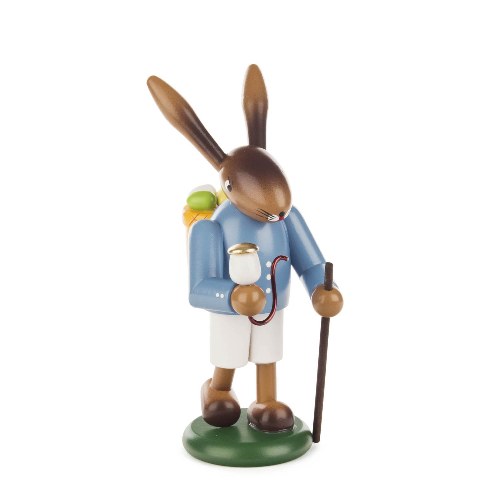 Osterhase mit Eierkorb und Stock, farbig im Dregeno Online Shop günstig kaufen