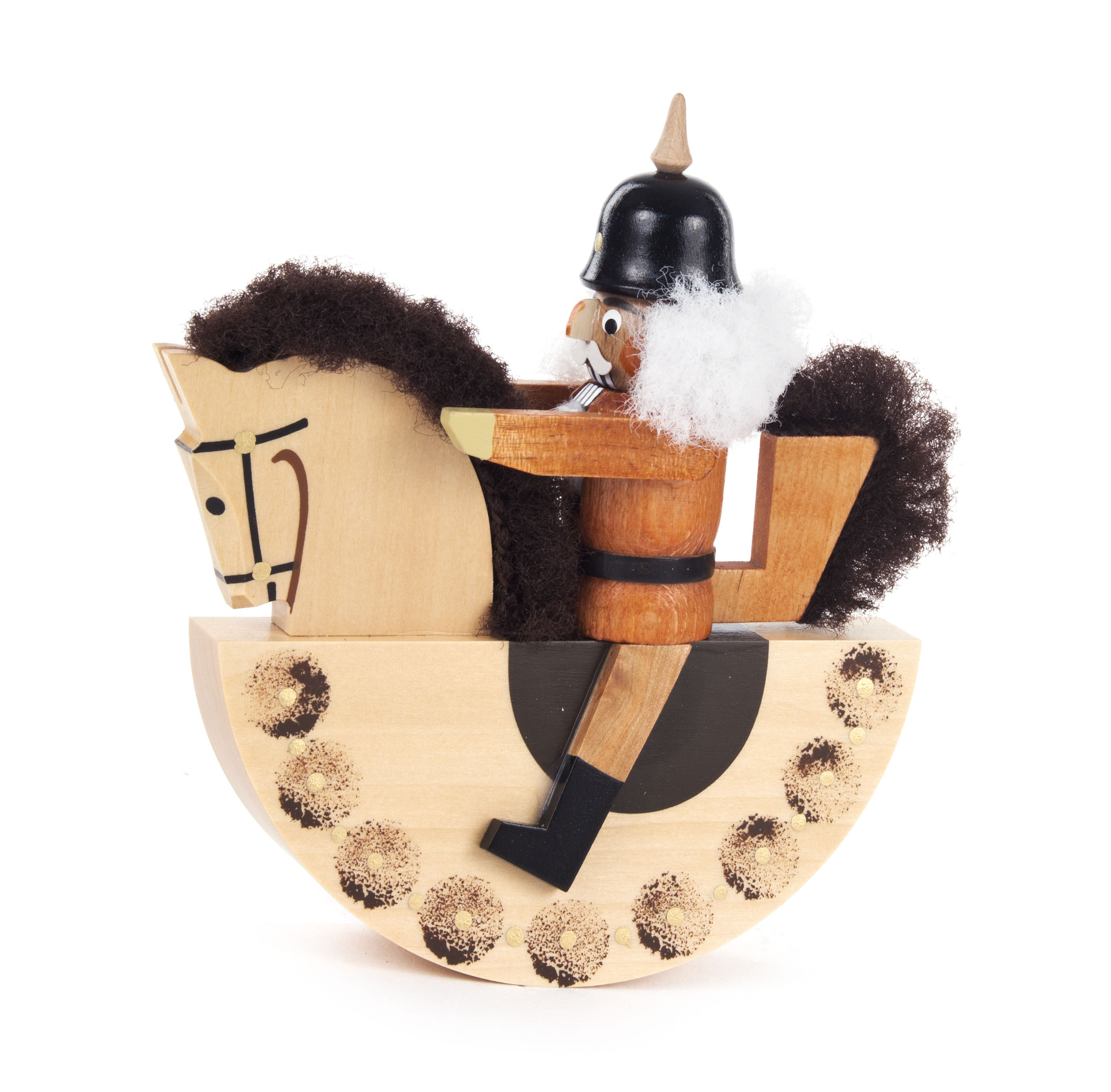 Reiterlein Nussknacker mit Pickelhaube natur, 14,5cm 