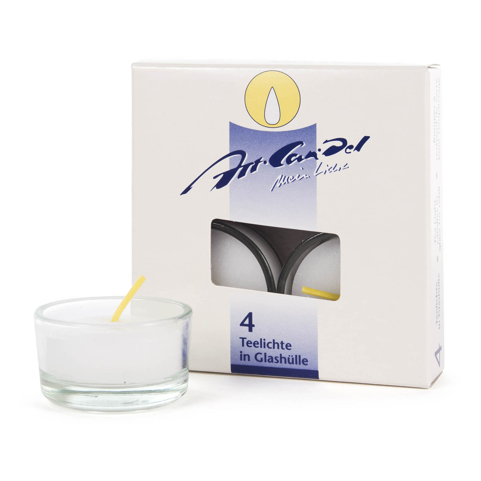 Teelichthalter Glas mit Teelicht (4) im Dregeno Online Shop günstig kaufen