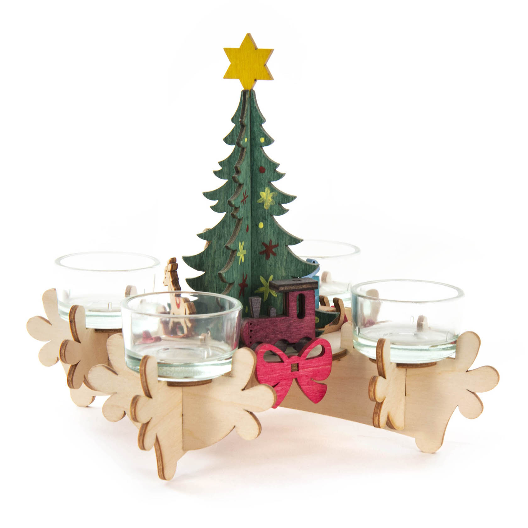 Bastelset Adventsleuchter  16x10x10,5cm