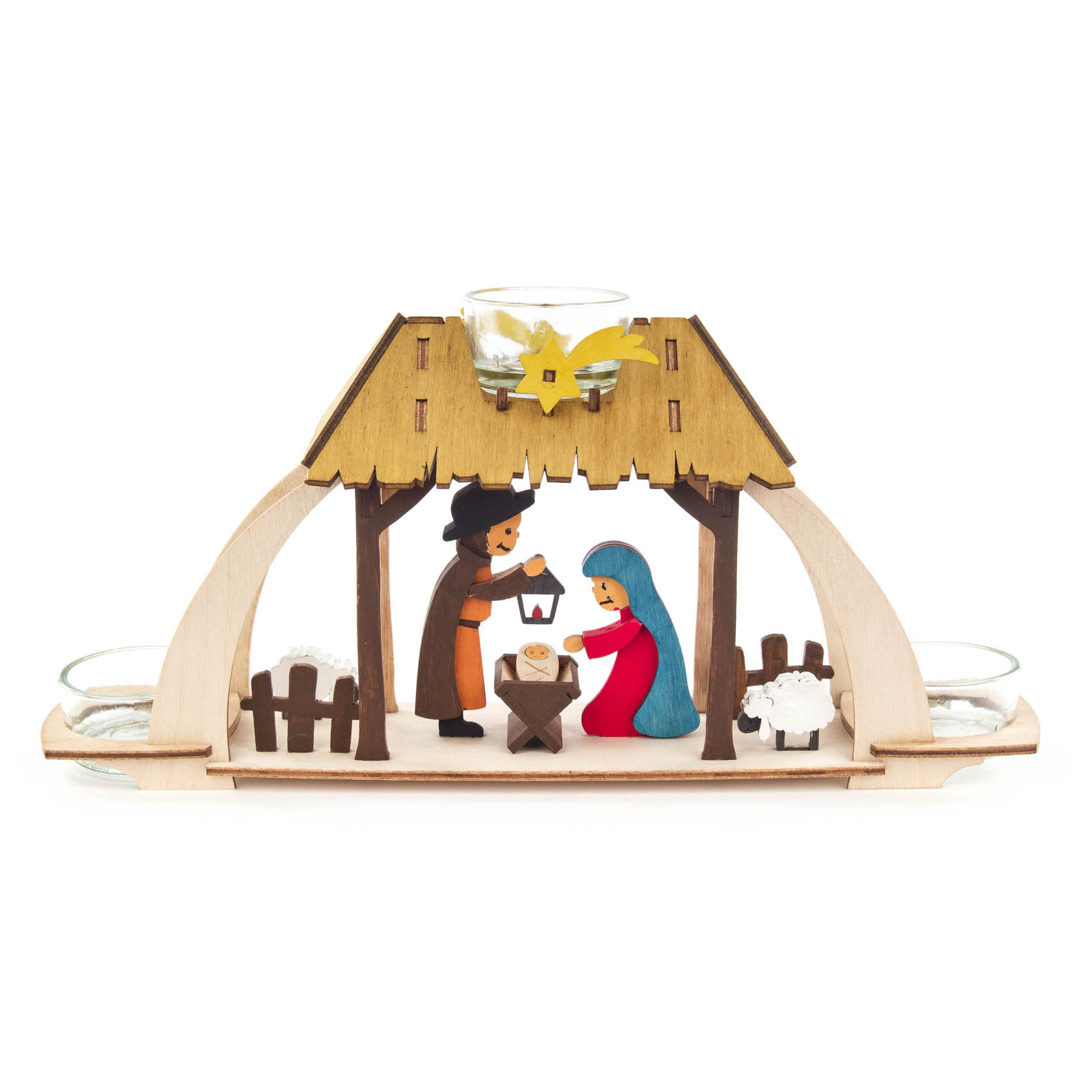 wooden kit tealight candle holder nativi