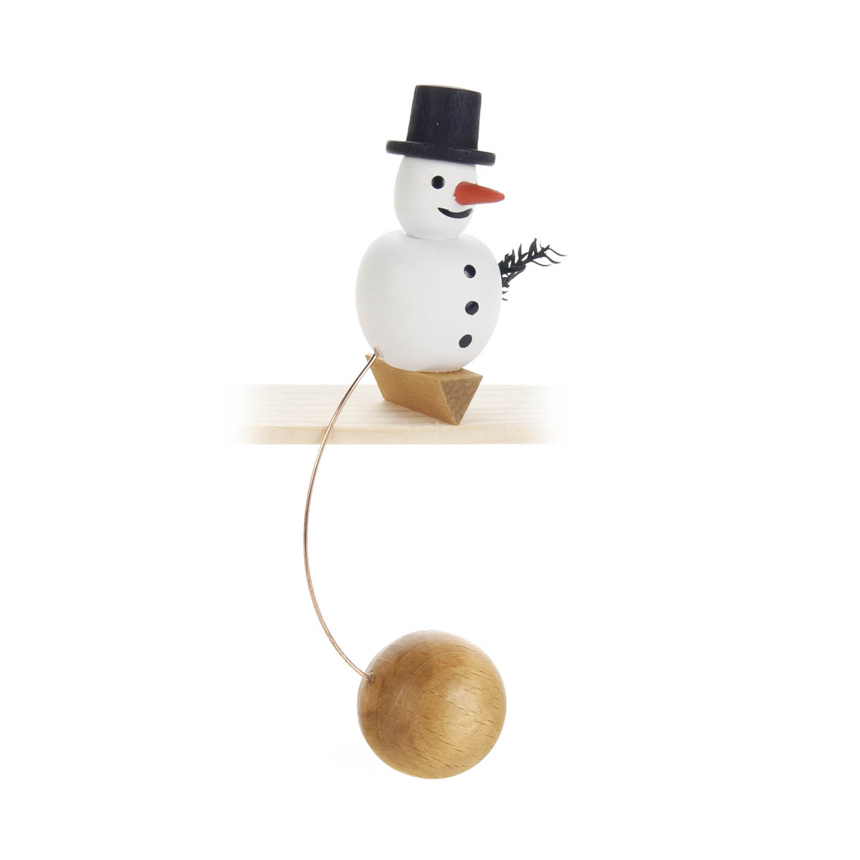 Schaukelfigur Schneemann mit Zylinder im Dregeno Online Shop günstig kaufen