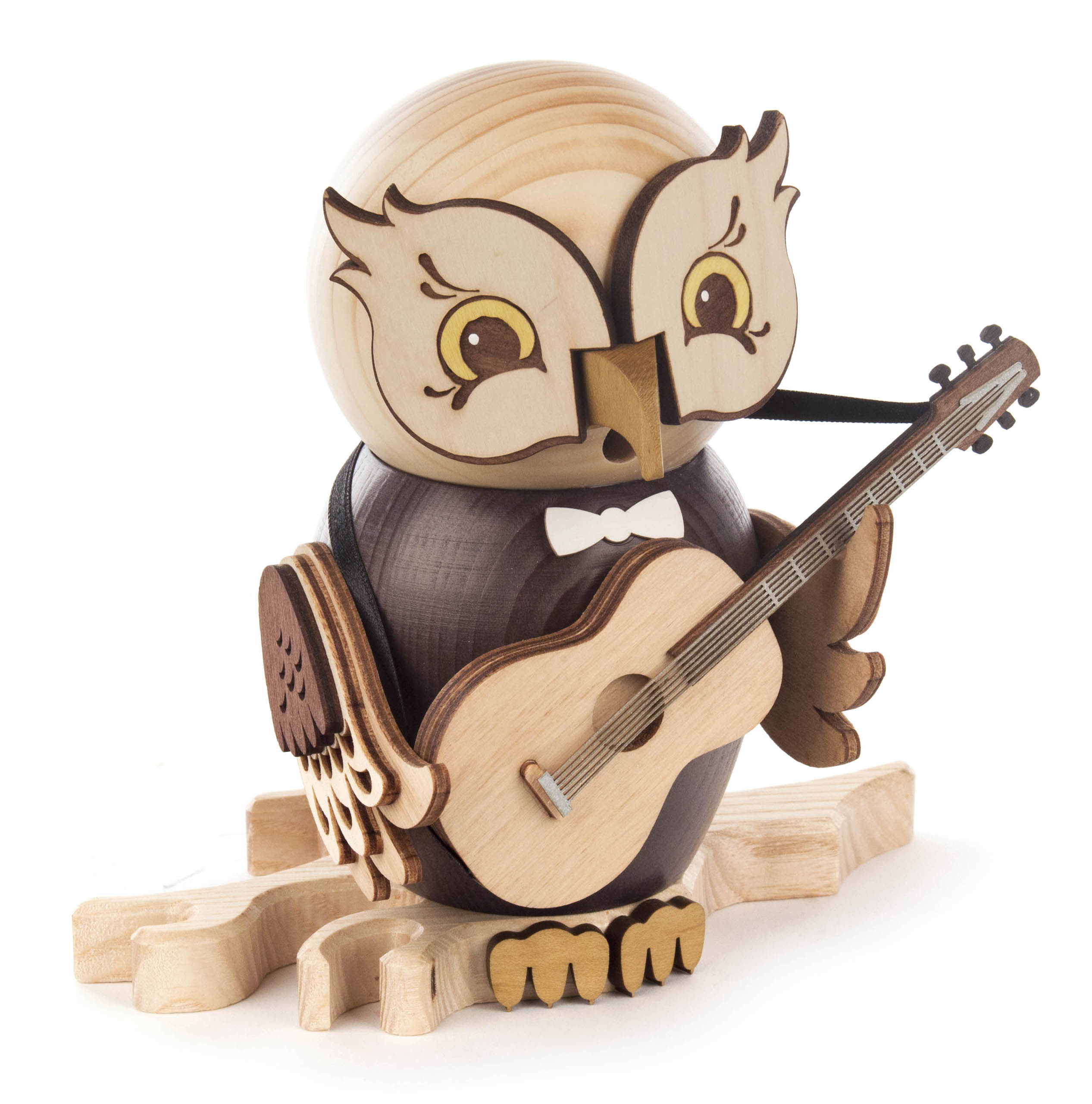 Räucherfigur Eule mit Gitarre  