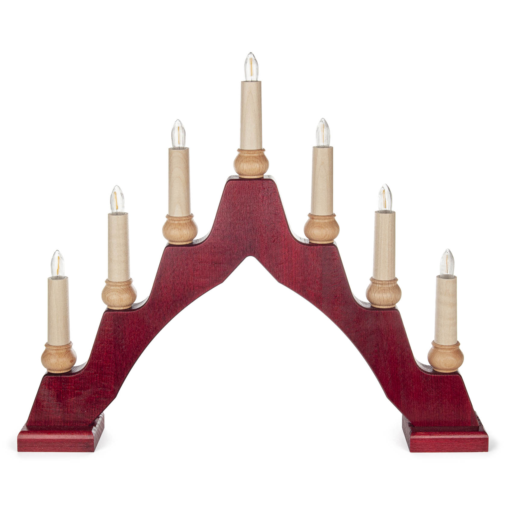 Schwedenleuchter, weinrot LED-7flg im Dregeno Online Shop günstig kaufen