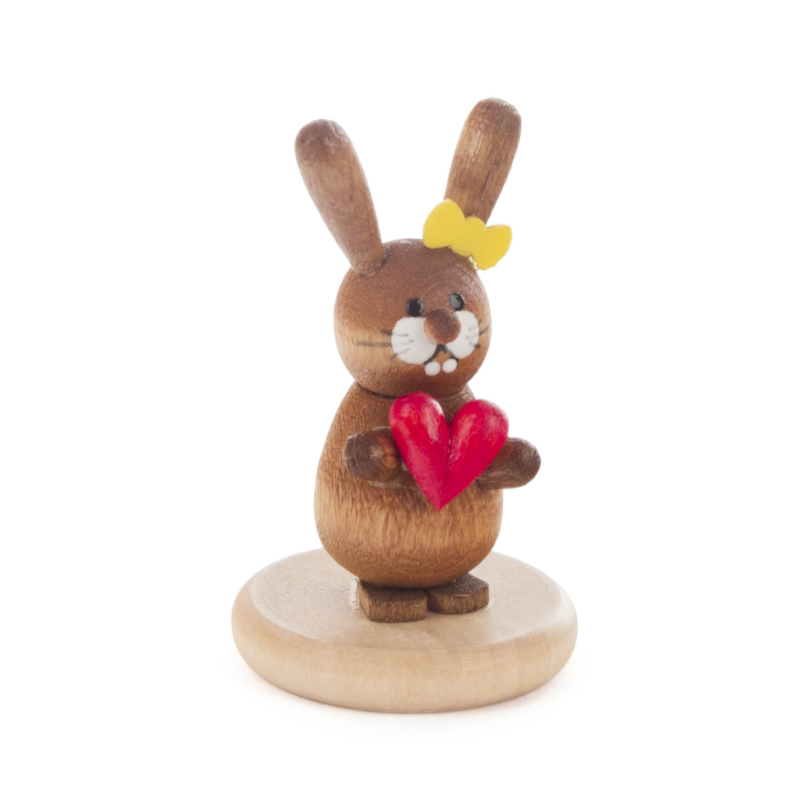 Hase mit Herz auf Sockel farbig, lasiert im Dregeno Online Shop günstig kaufen