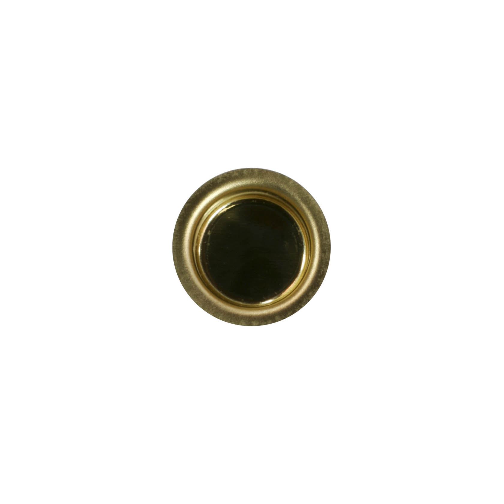 A single round brass grommet with a diameter of 14mm.