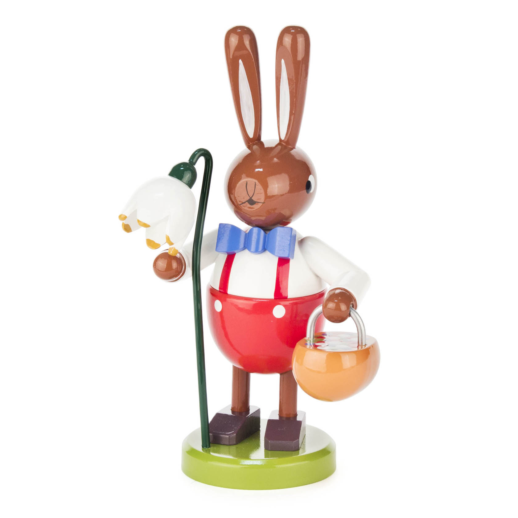 Hase mit Korb und Blume groß
