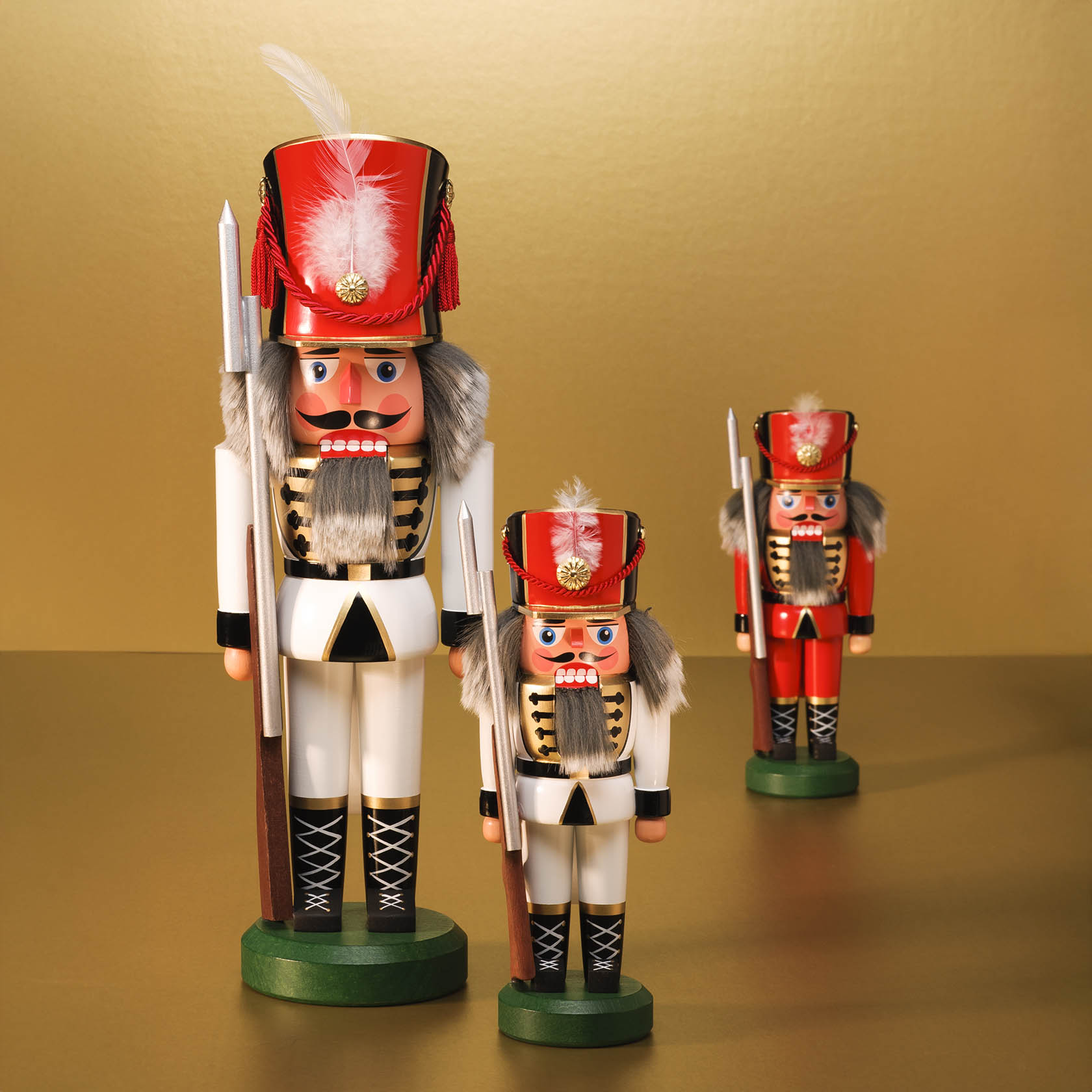 Nussknacker Soldat weiß, 22cm