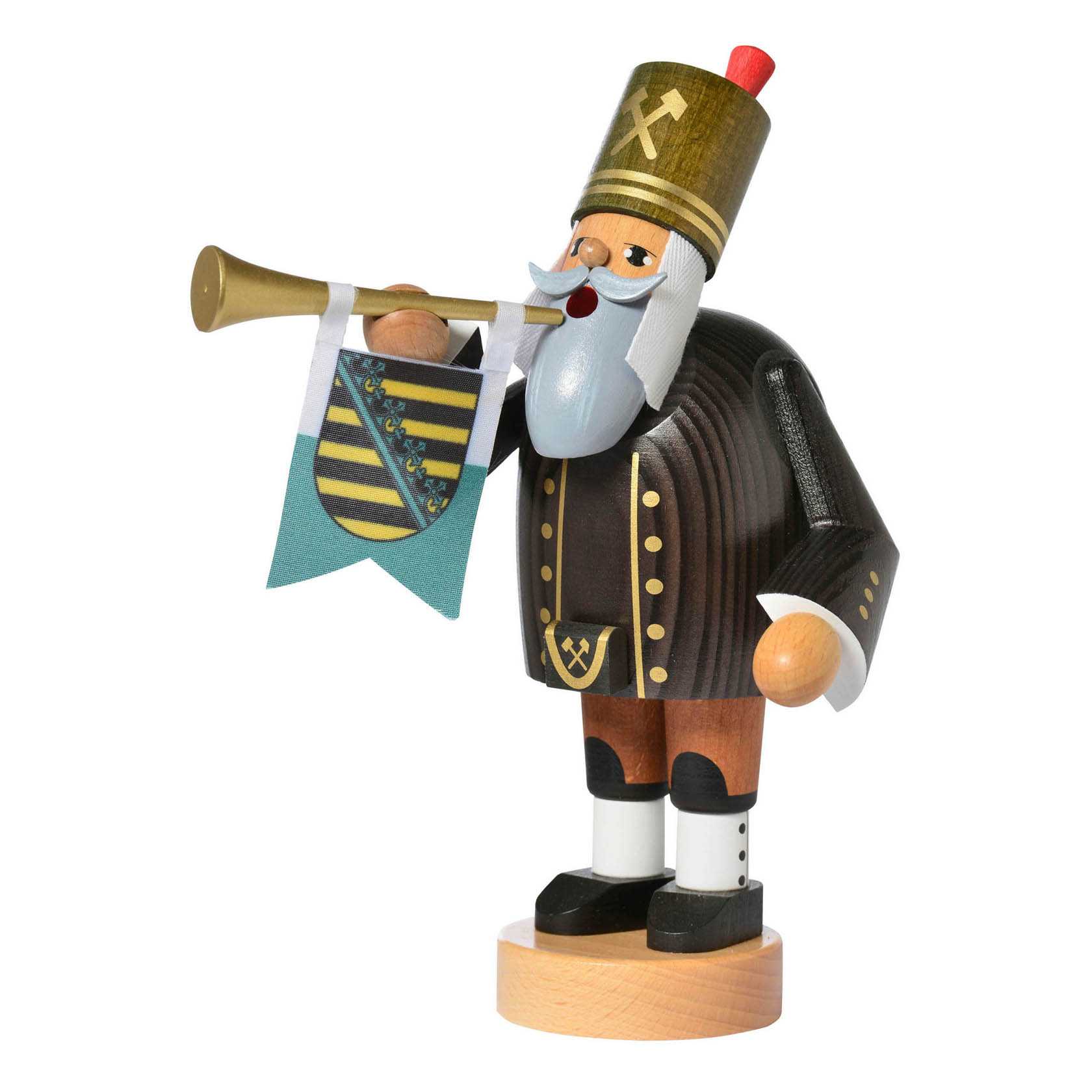 Räuchermann Bergmann mit Trompete 20cm