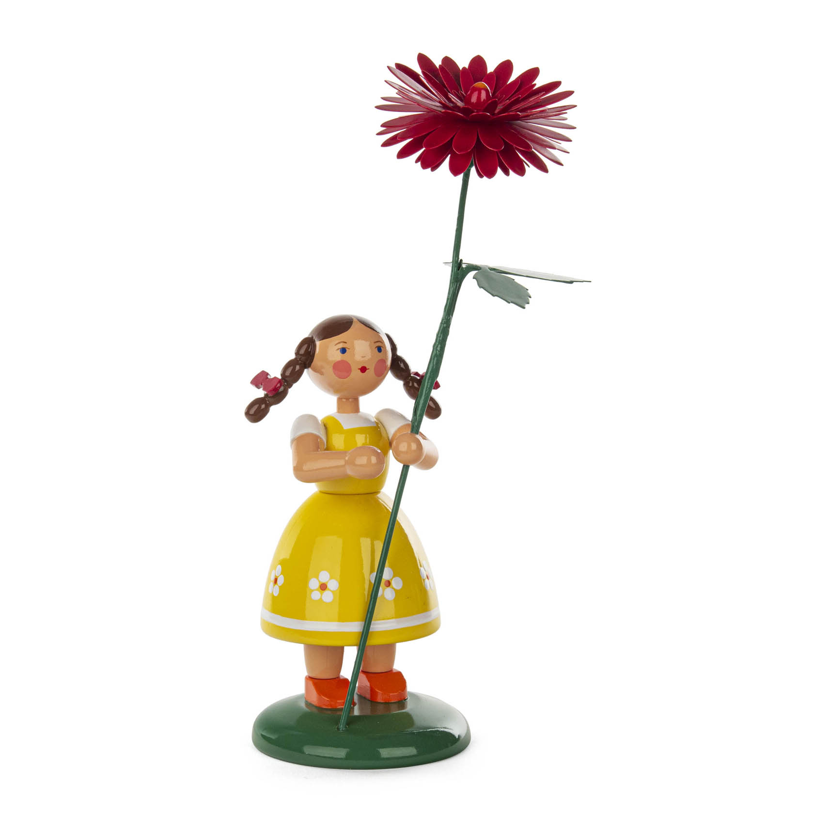 Blumenmädchen mit roter Dahlie 20cm