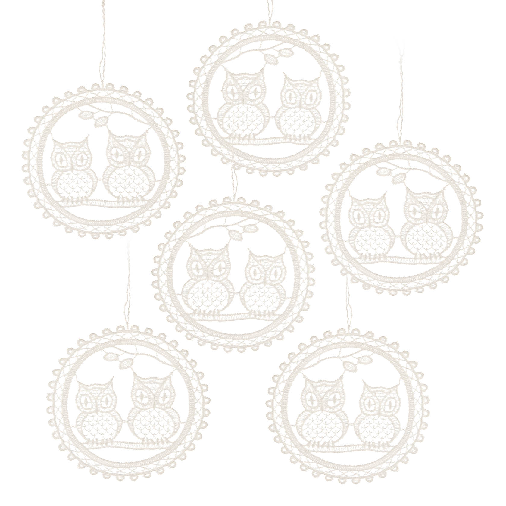 Behang Eulen in Kugel 6-teilig 6 x 177572  Plauener Spitze im Dregeno Online Shop günstig kaufen